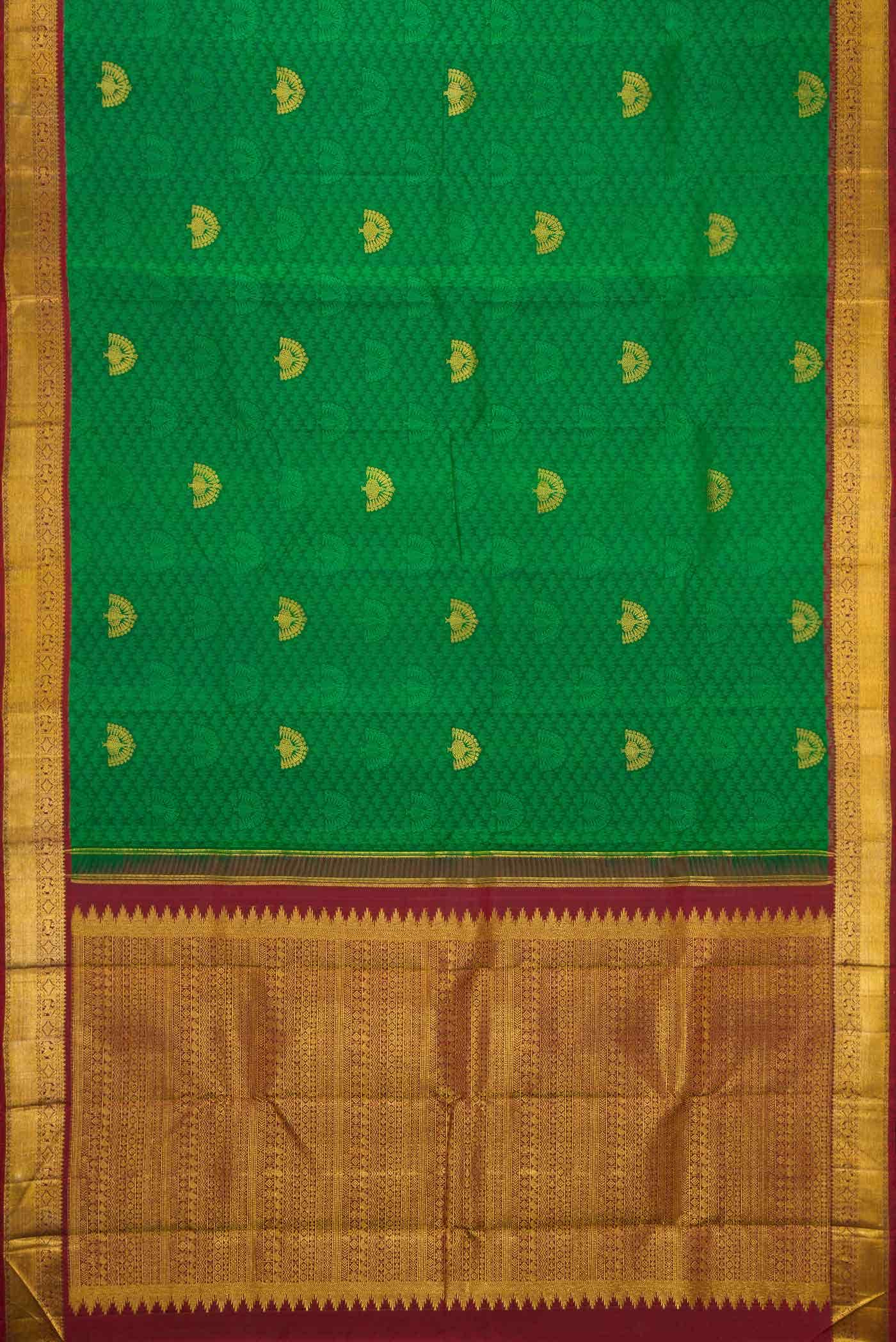 Green Dual Tone Kanchipuram Silk Saree