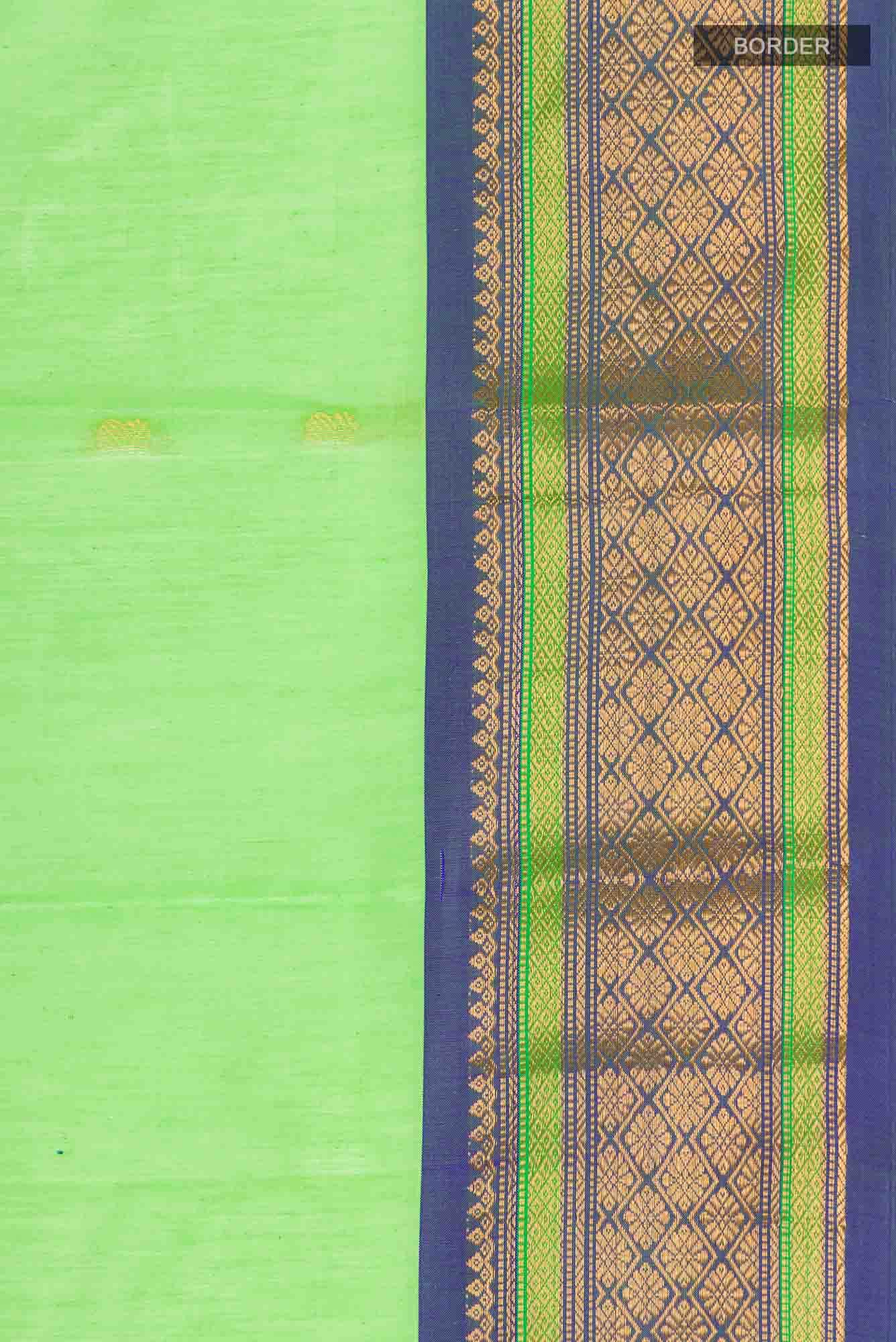 Green Gadwal Silk Cotton Saree