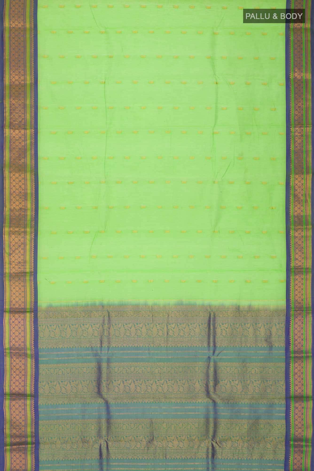 Green Gadwal Silk Cotton Saree