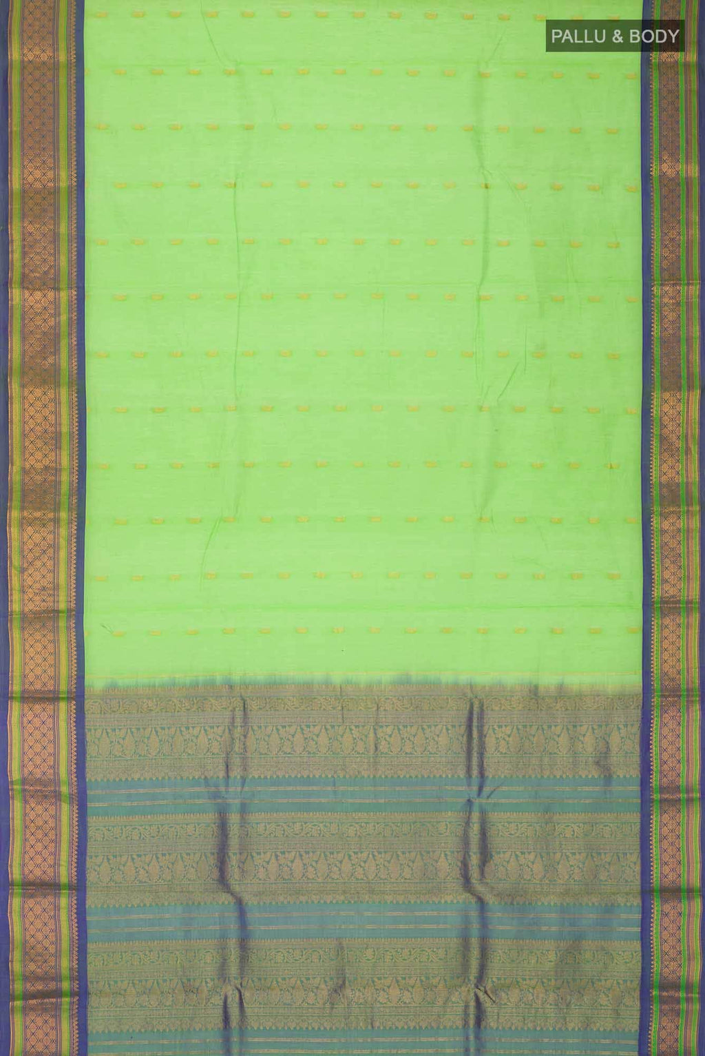 Green Gadwal Silk Cotton Saree