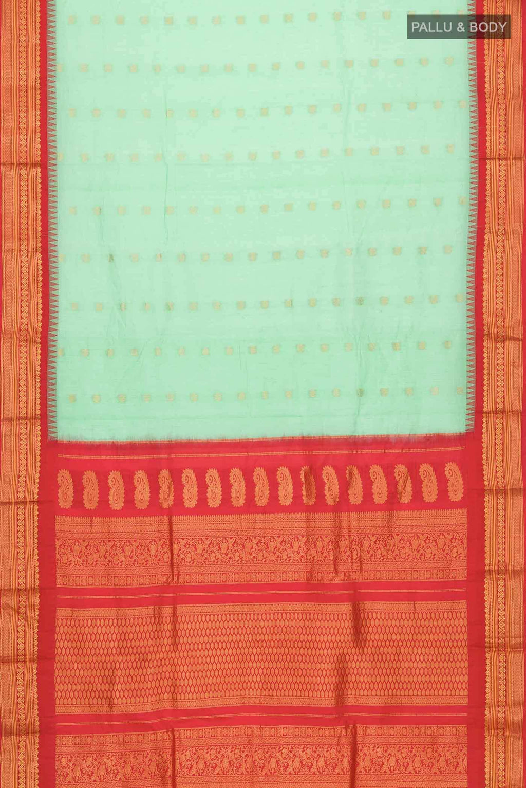 Green Gadwal Silk Cotton Saree