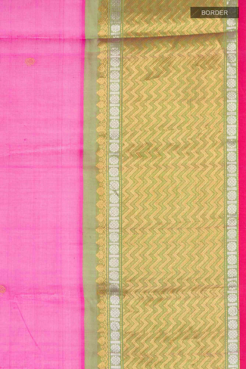 Pink Gadwal Silk Cotton Saree