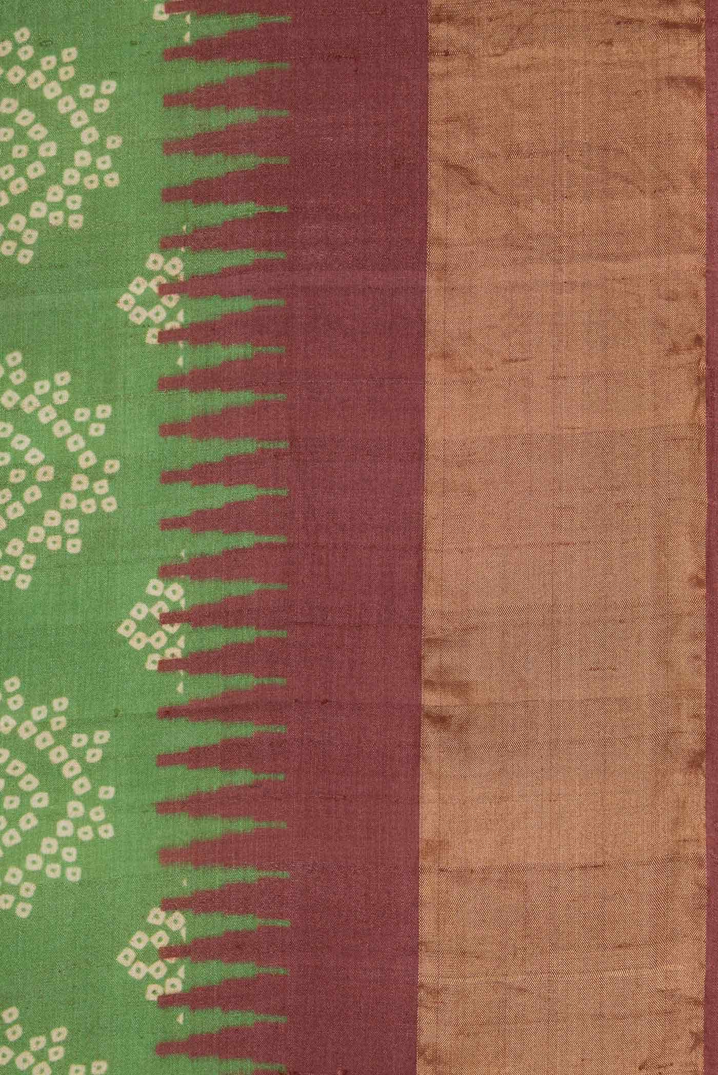 Green Tussar Silk Saree