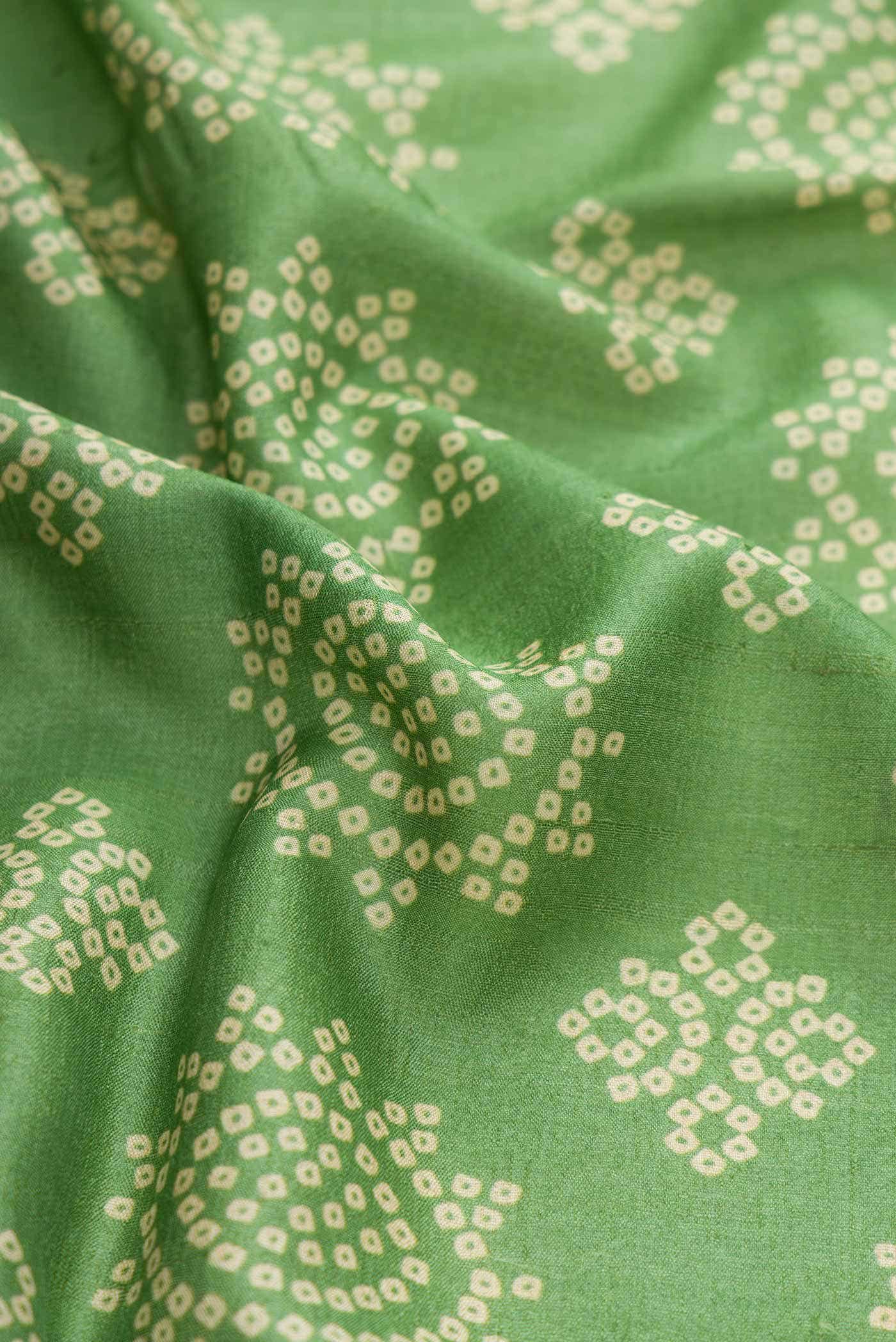 Green Tussar Silk Saree