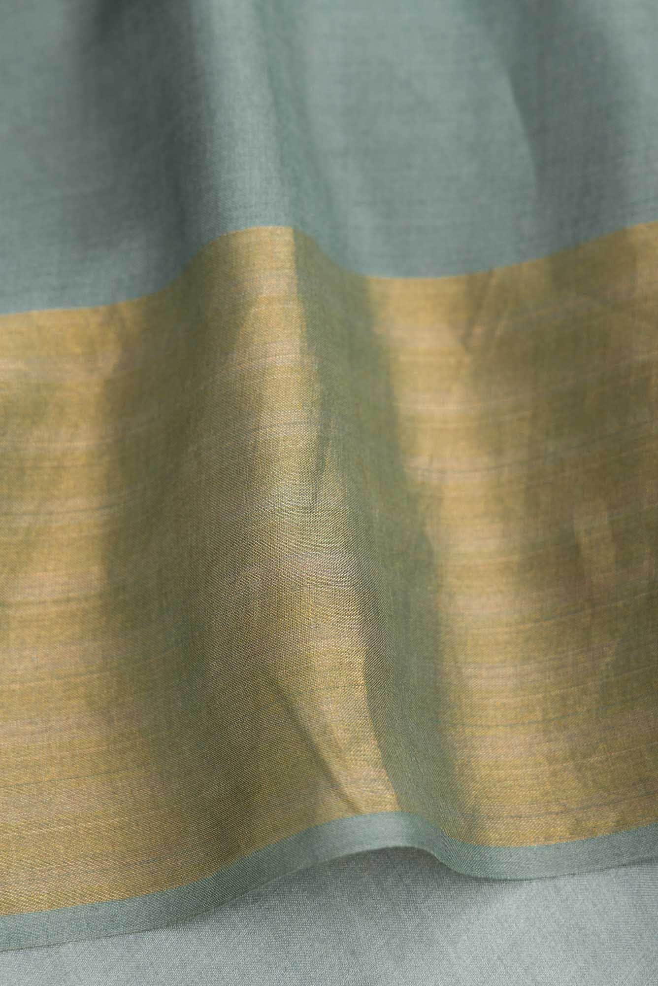 Pista Green Dual Tone Tussar Silk Saree