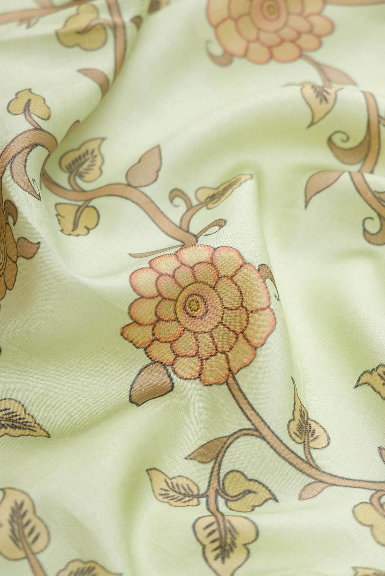 Pista Green Dual Tone Tussar Silk Saree