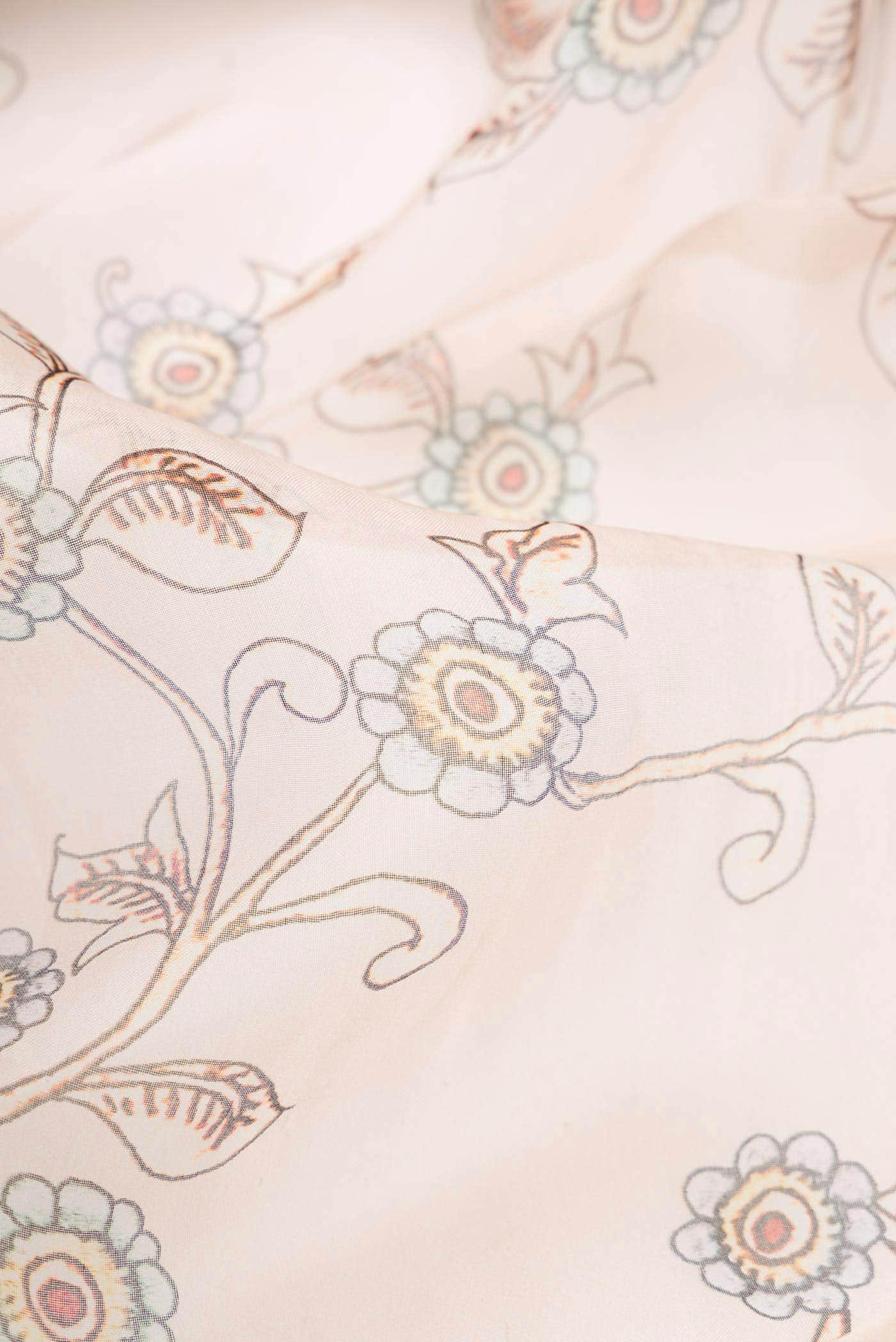 Peach Organza Silk Saree