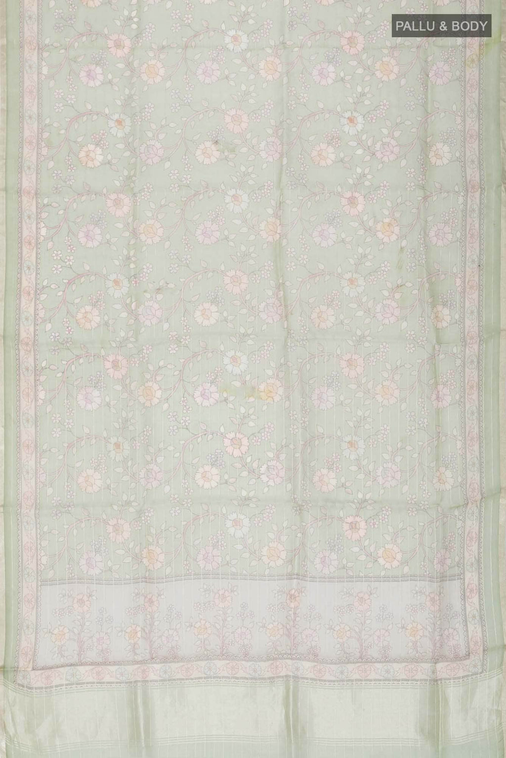 Sage Green Organza Silk Saree