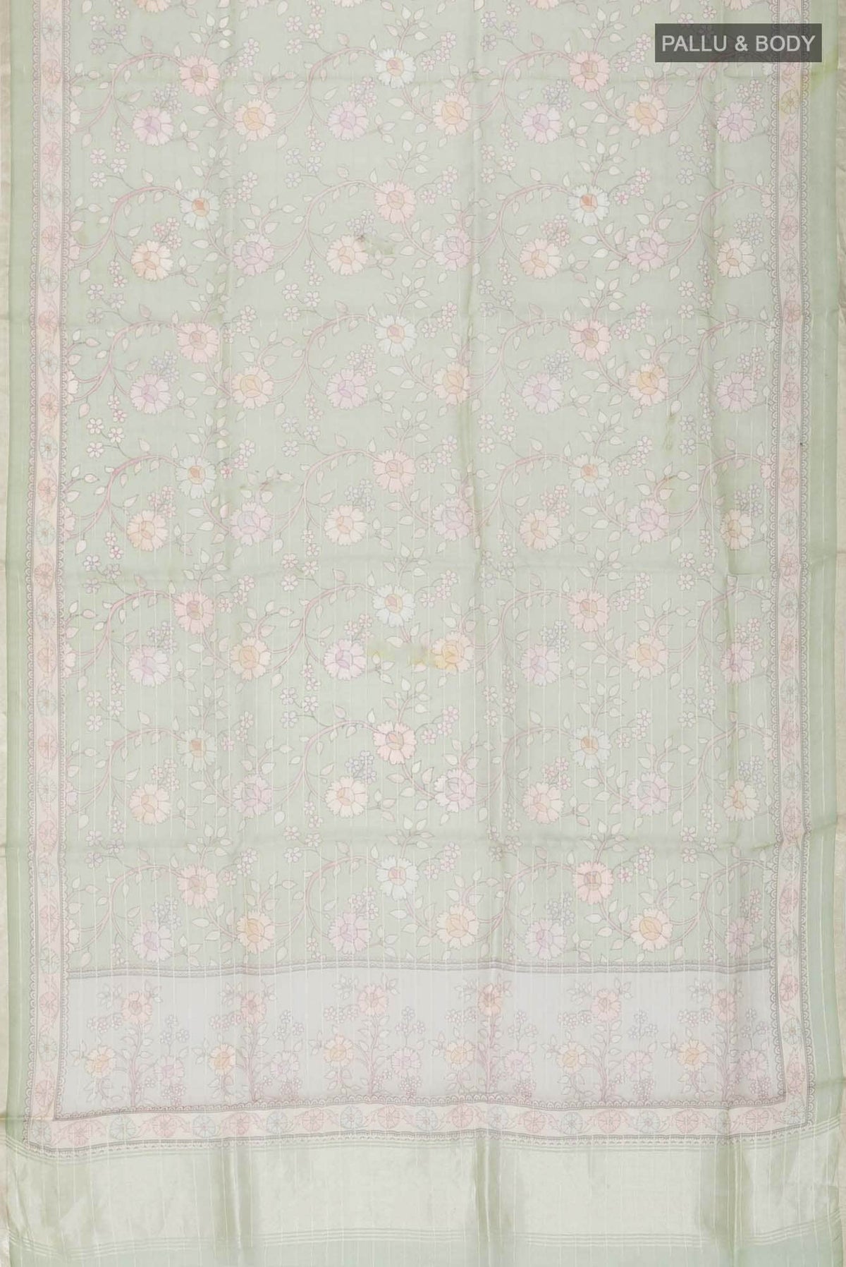 Sage Green Organza Silk Saree
