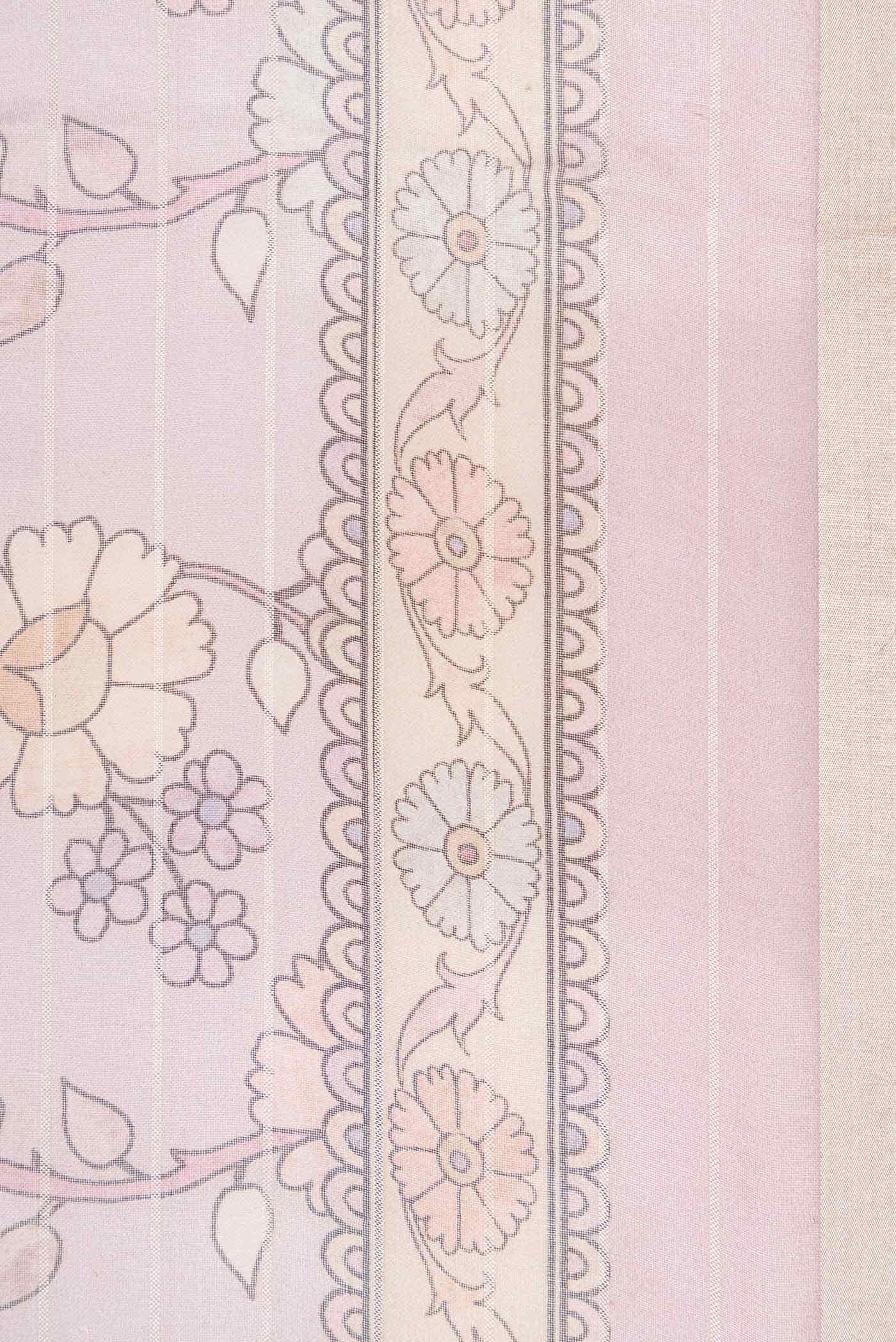Lavender Organza Silk Saree