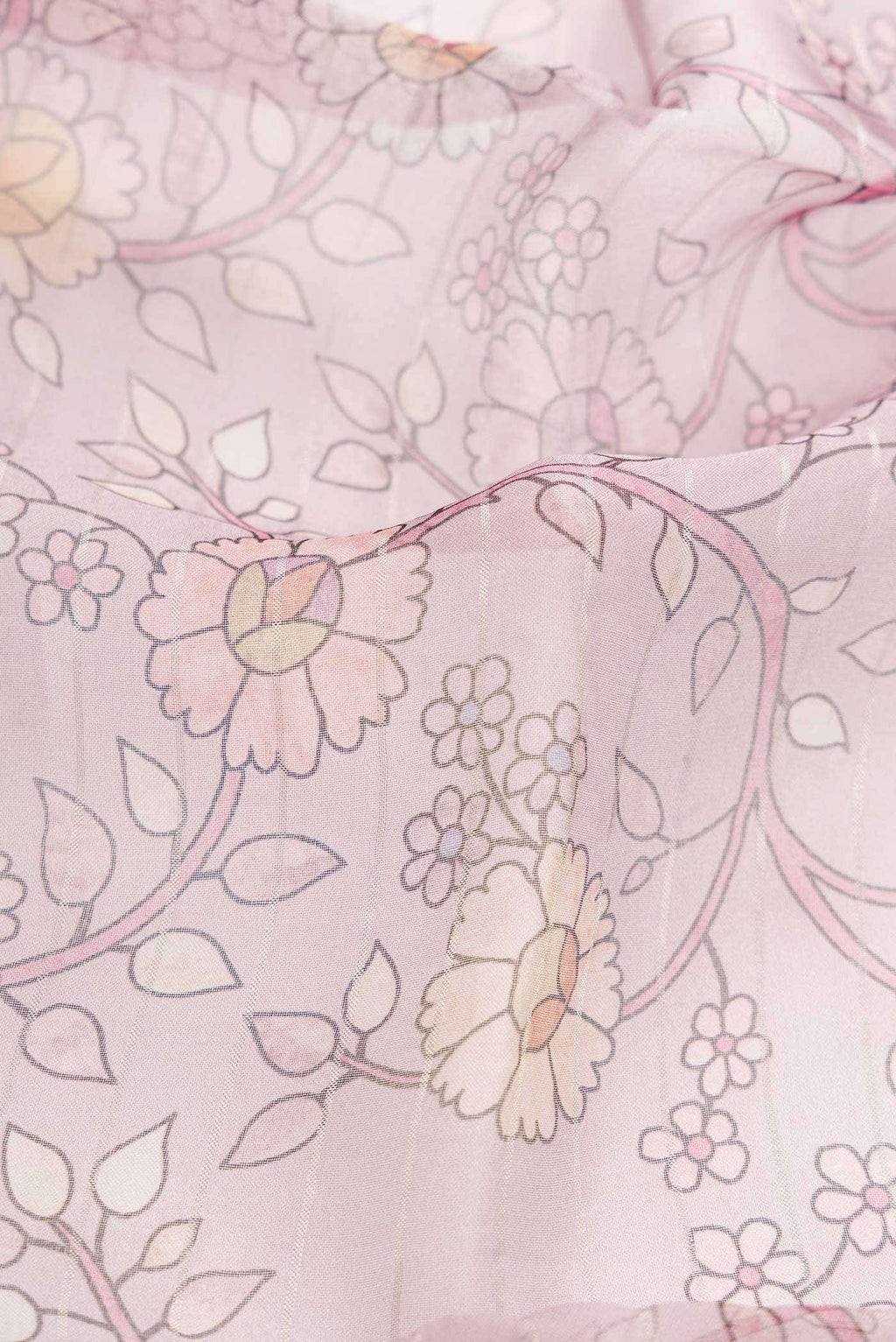 Lavender Organza Silk Saree