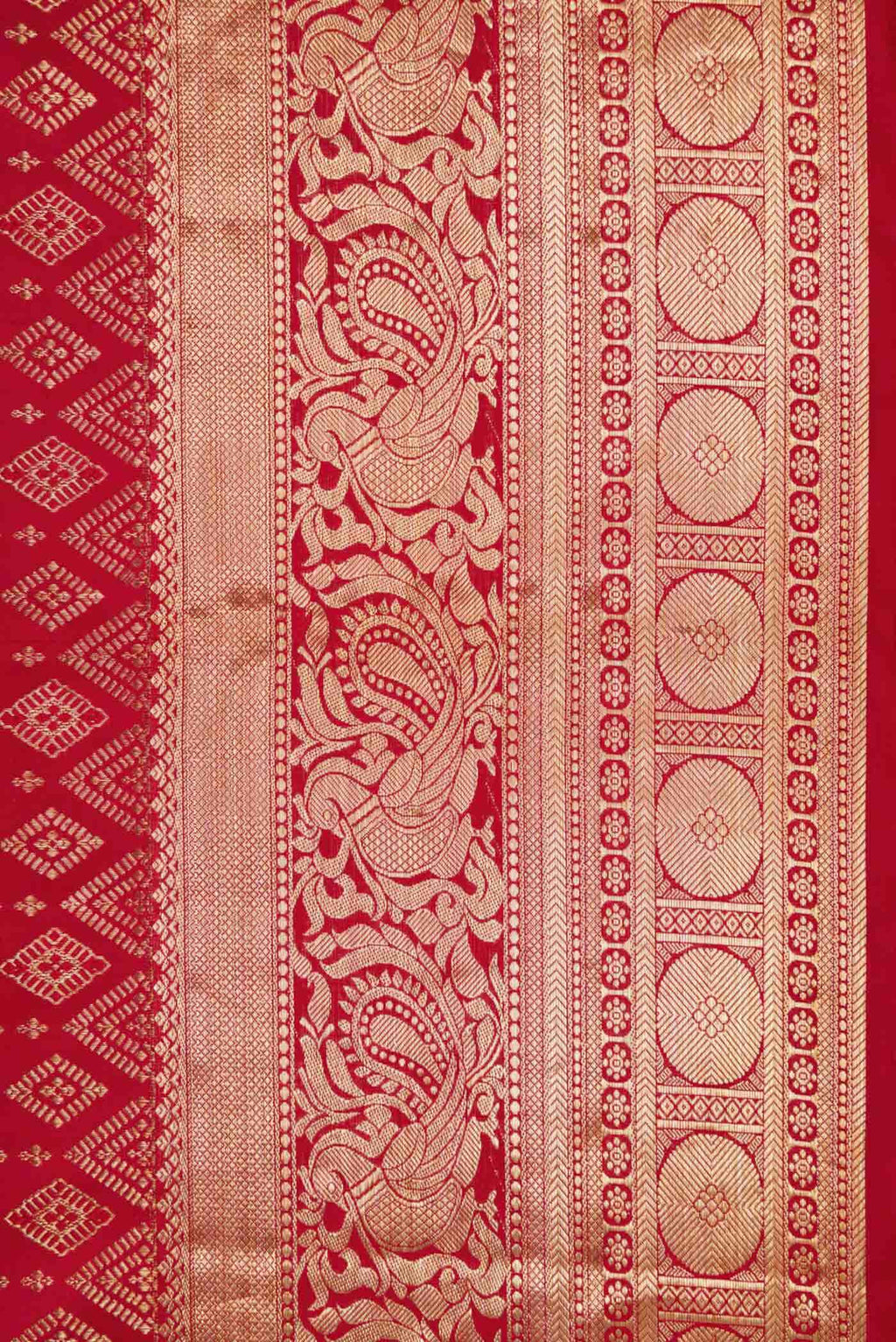 Red Dual Tone Kanchipuram Silk Saree
