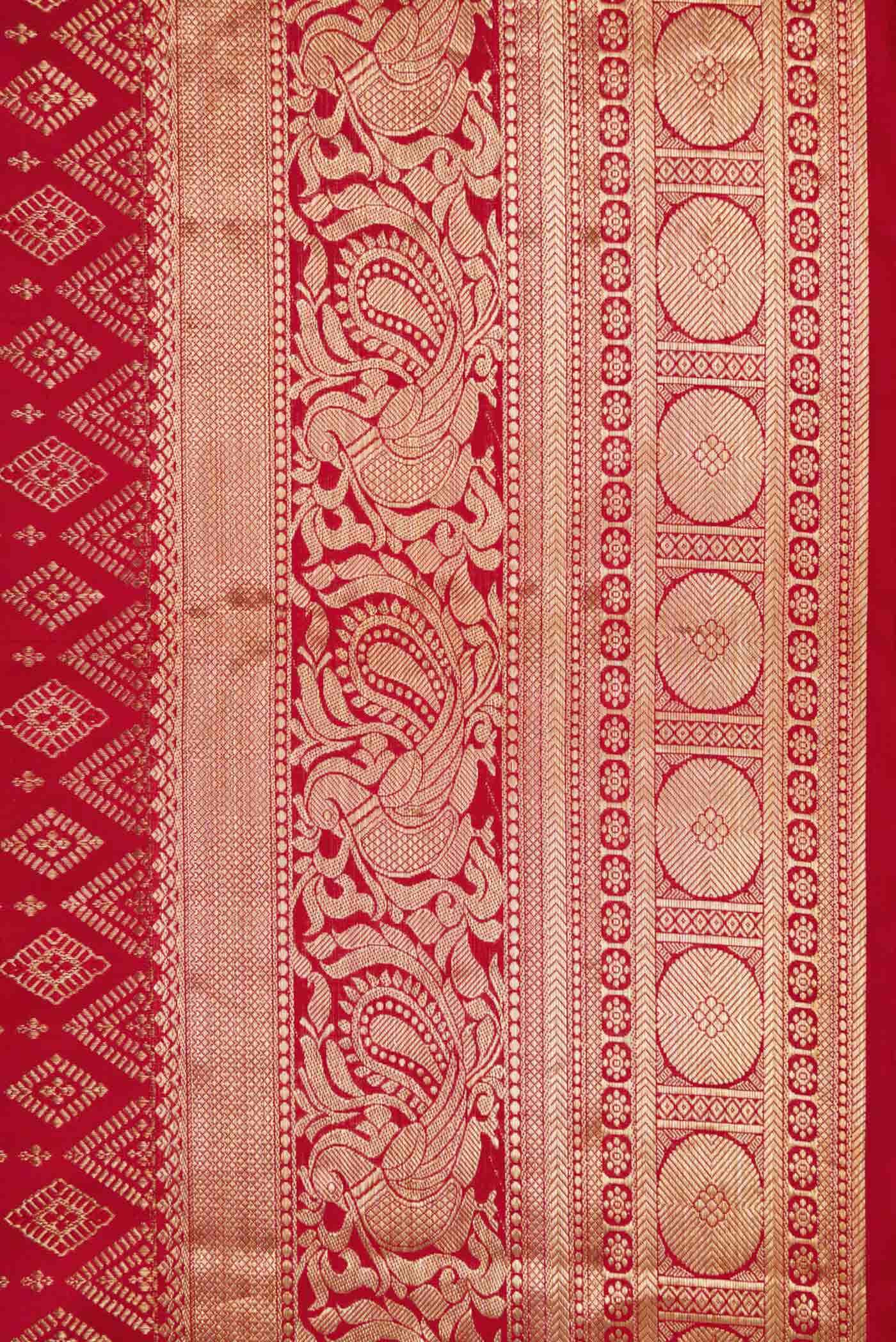 Red Dual Tone Kanchipuram Silk Saree
