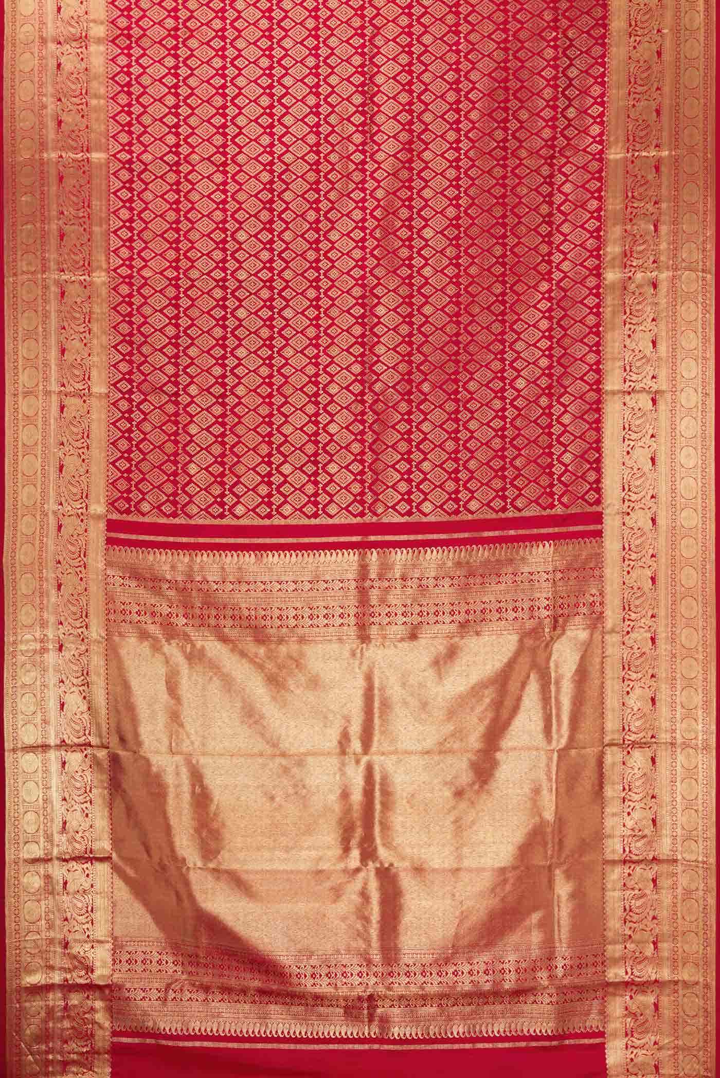 Red Dual Tone Kanchipuram Silk Saree