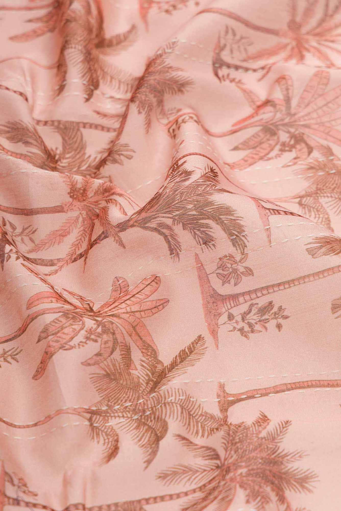 Pink Dual Tone Blended Chanderi Silk Cotton Saree