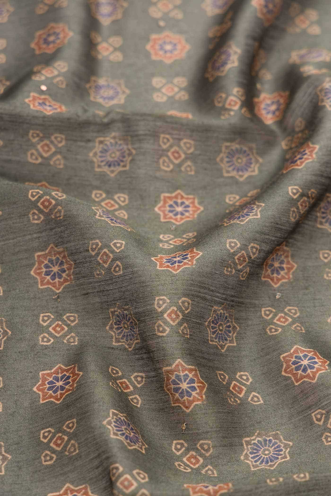 Green Chanderi Silk Saree
