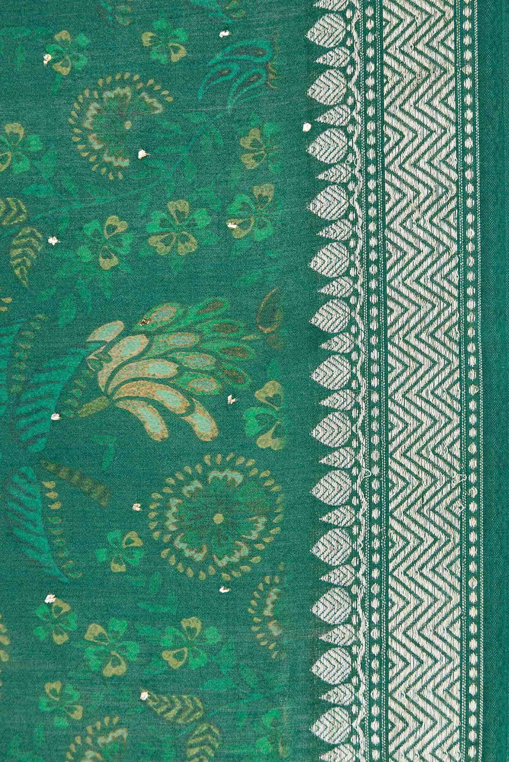 Green Tussar Silk Saree