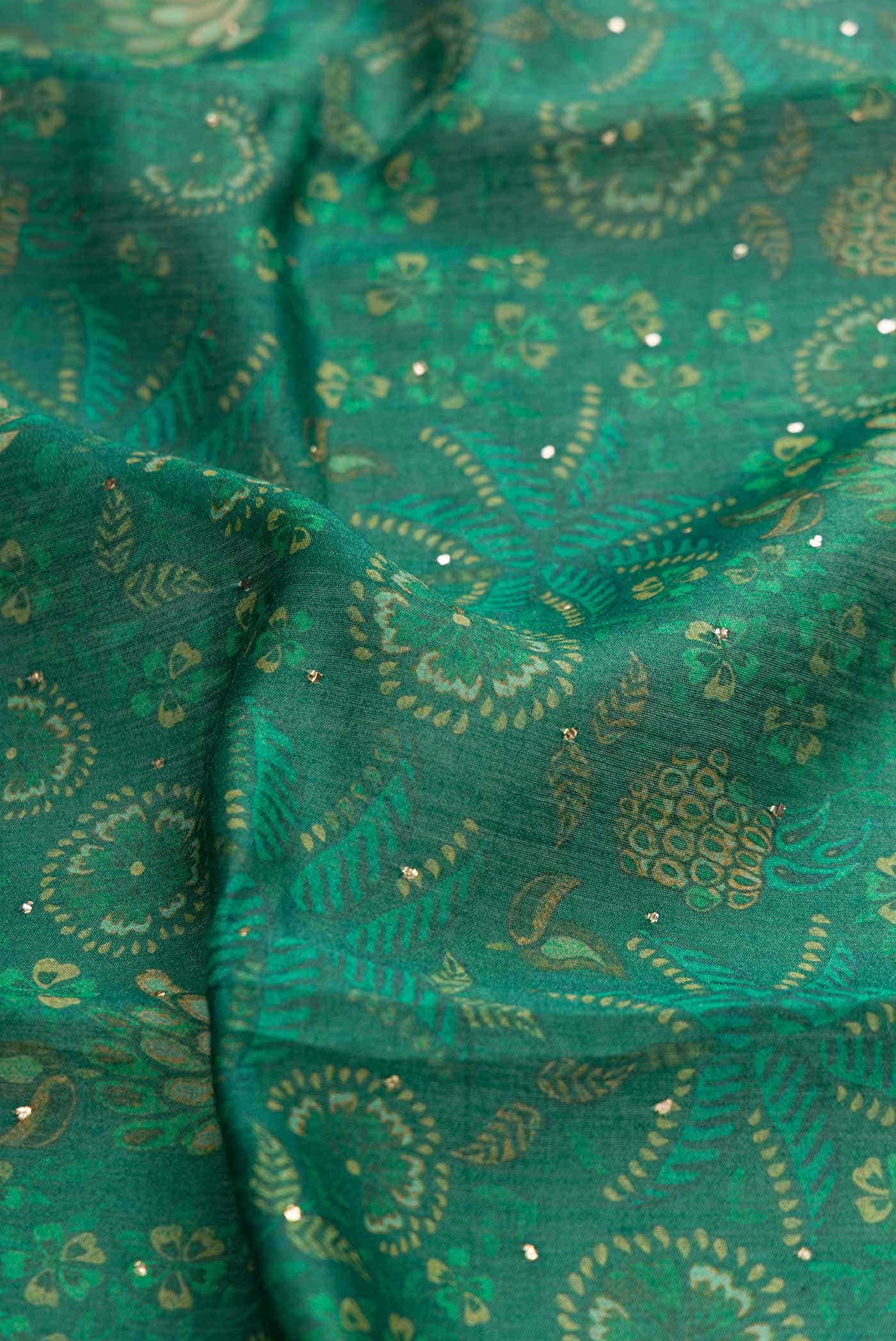 Green Tussar Silk Saree
