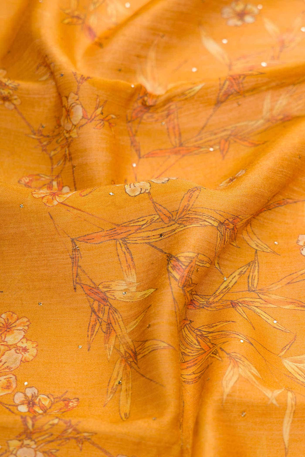 Mustard Tussar Silk Saree