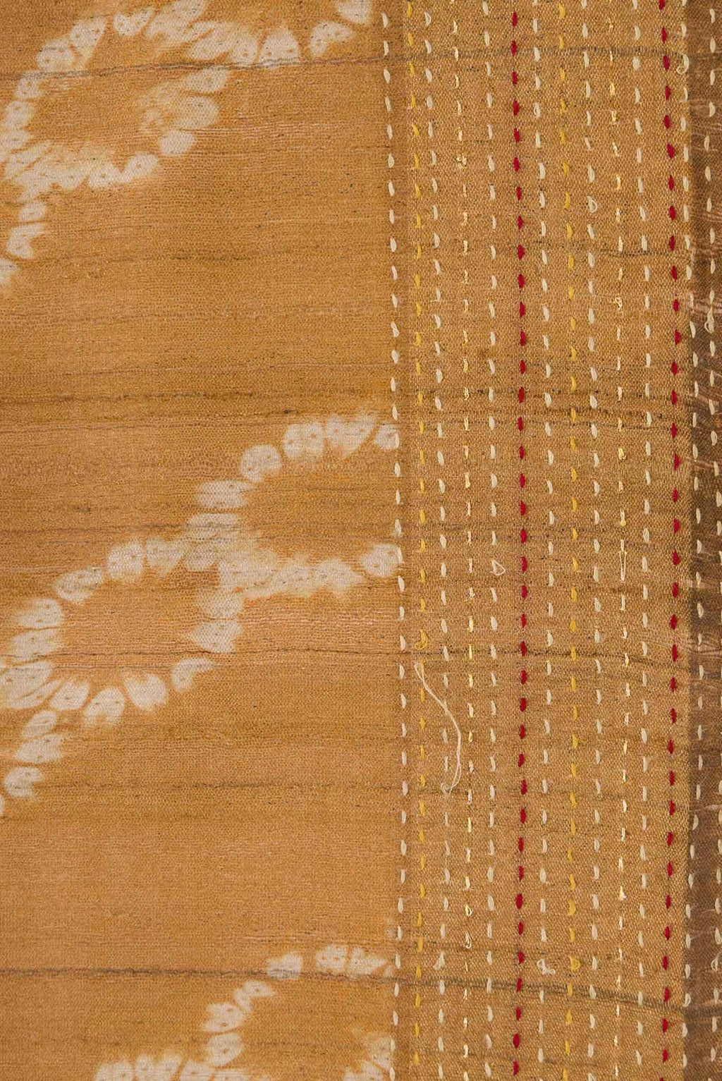 Mustard Tussar Silk Saree