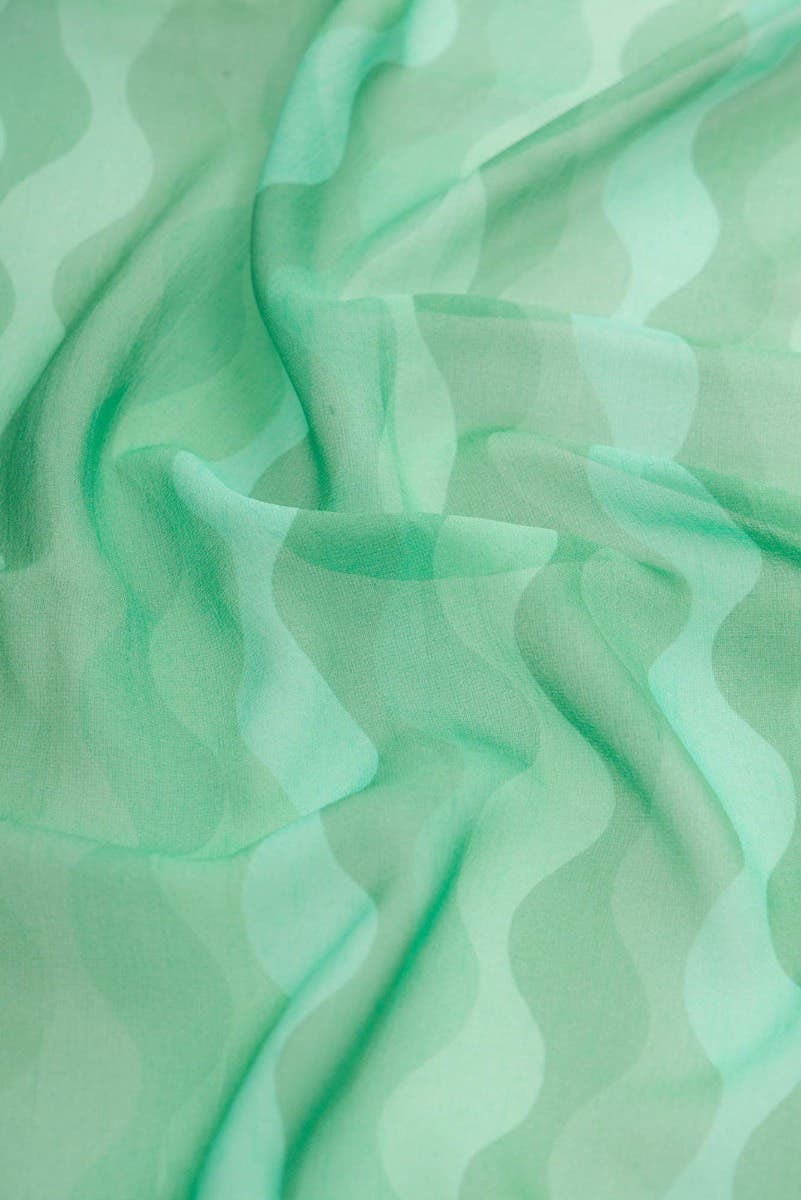 Green Dual Tone Mysore Georgette Saree