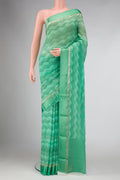 Green Dual Tone Mysore Georgette Saree