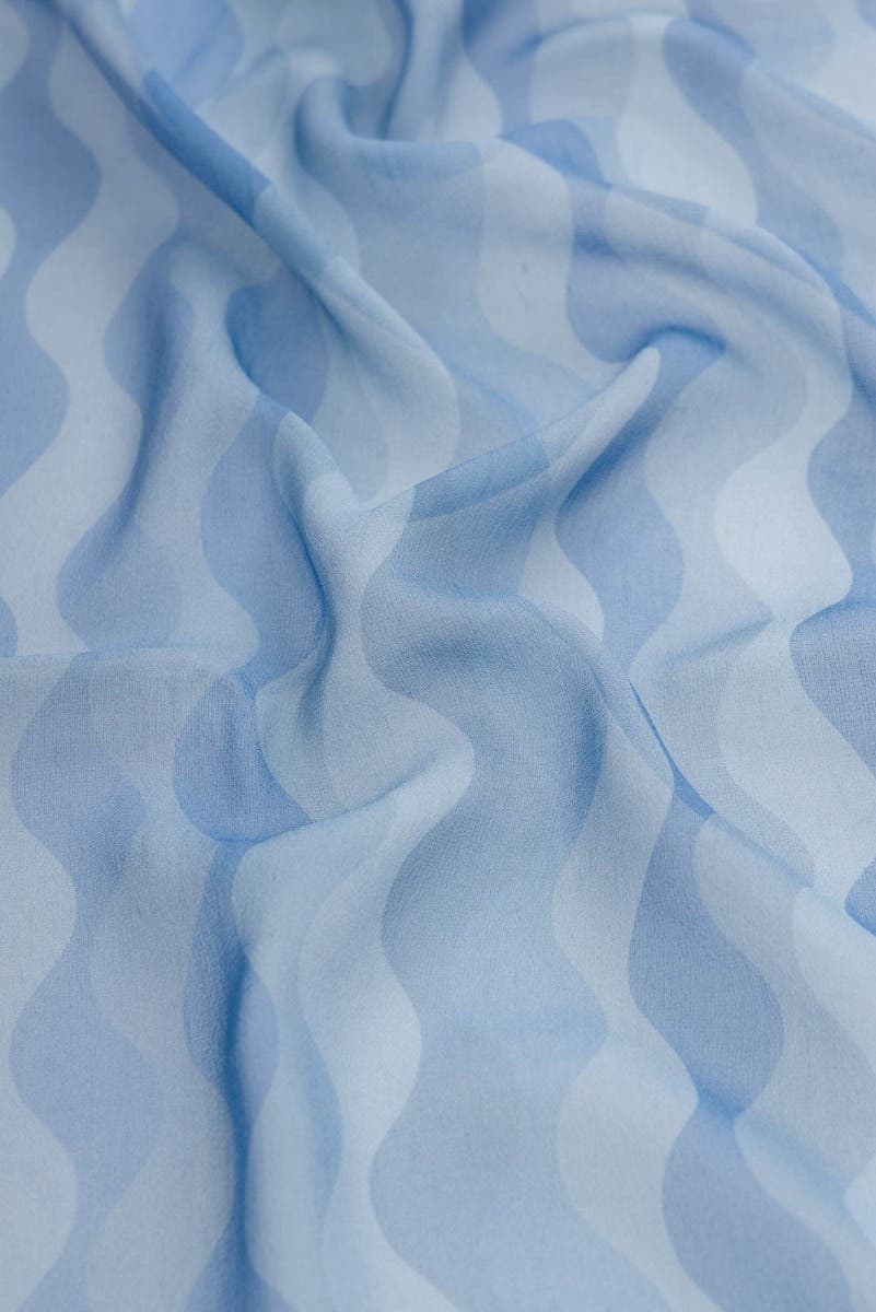 Blue Dual Tone Mysore Georgette Saree