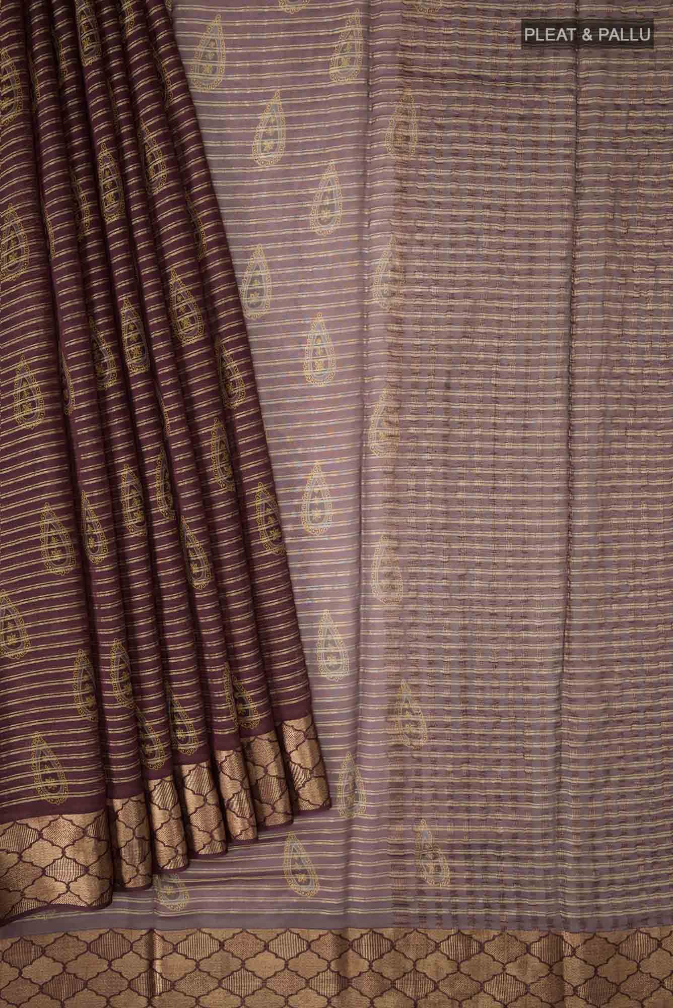 Coffee Brown Georgette Saree