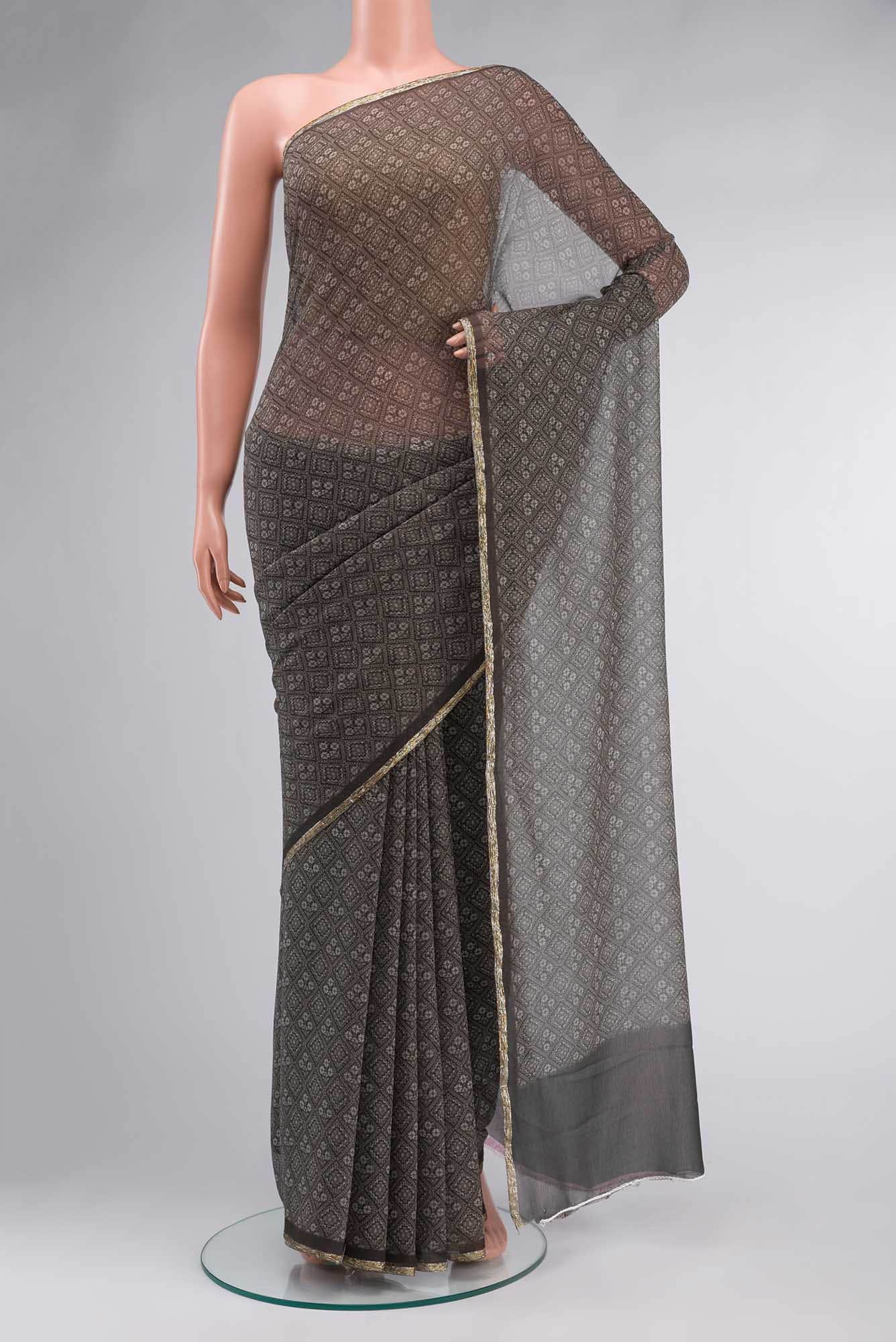 Green Mysore Chiffon Saree