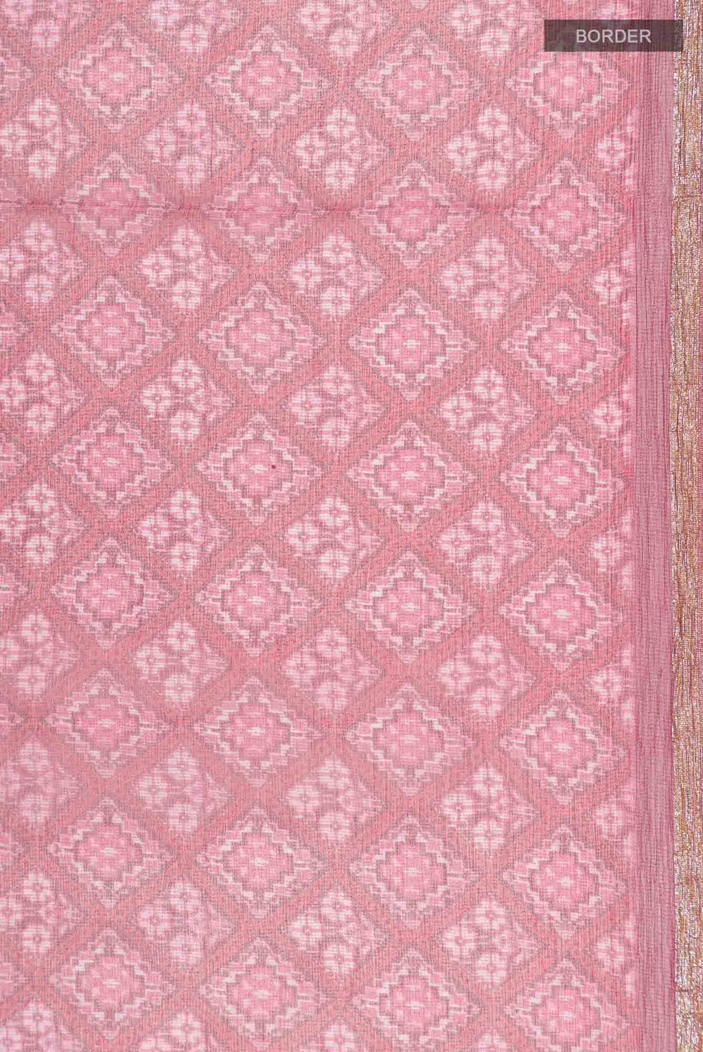 Pink Mysore Chiffon Saree