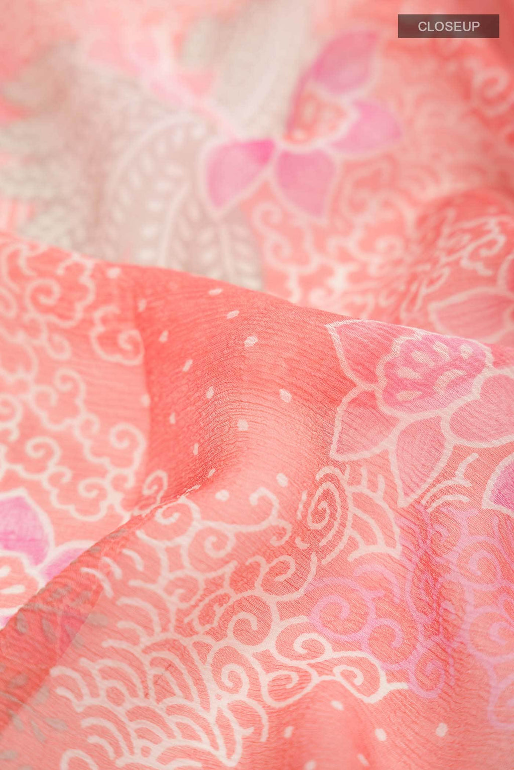 Coral Mysore Chiffon Saree