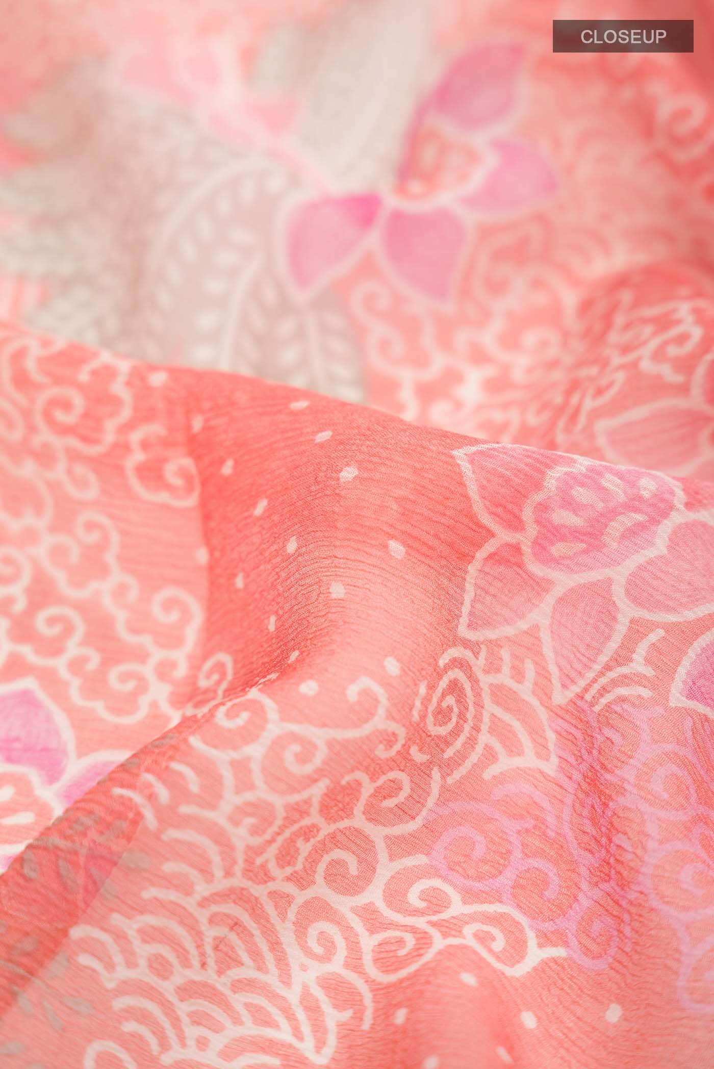 Coral Mysore Chiffon Saree