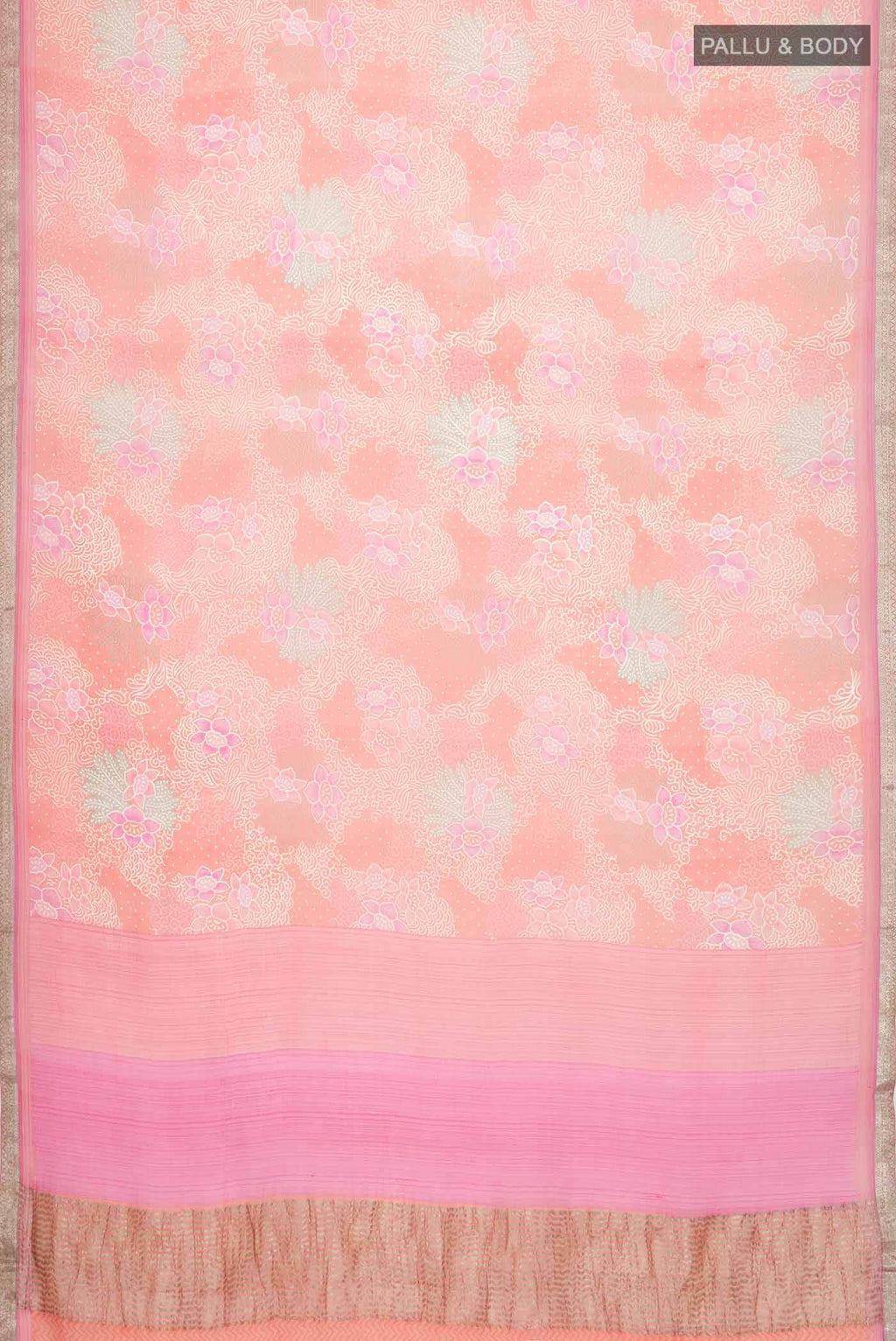 Coral Mysore Chiffon Saree