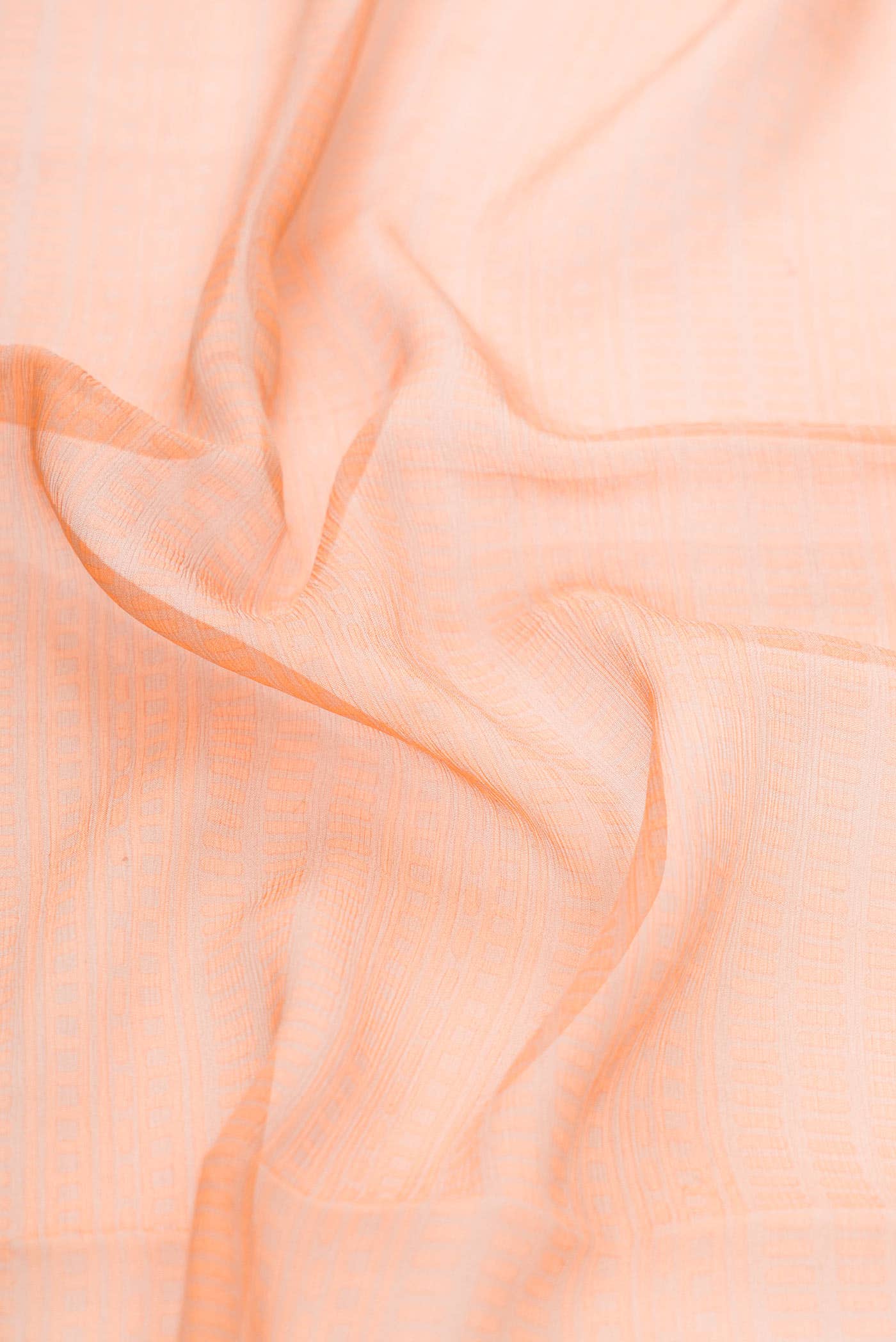 Golden Peach Mysore Chiffon Saree