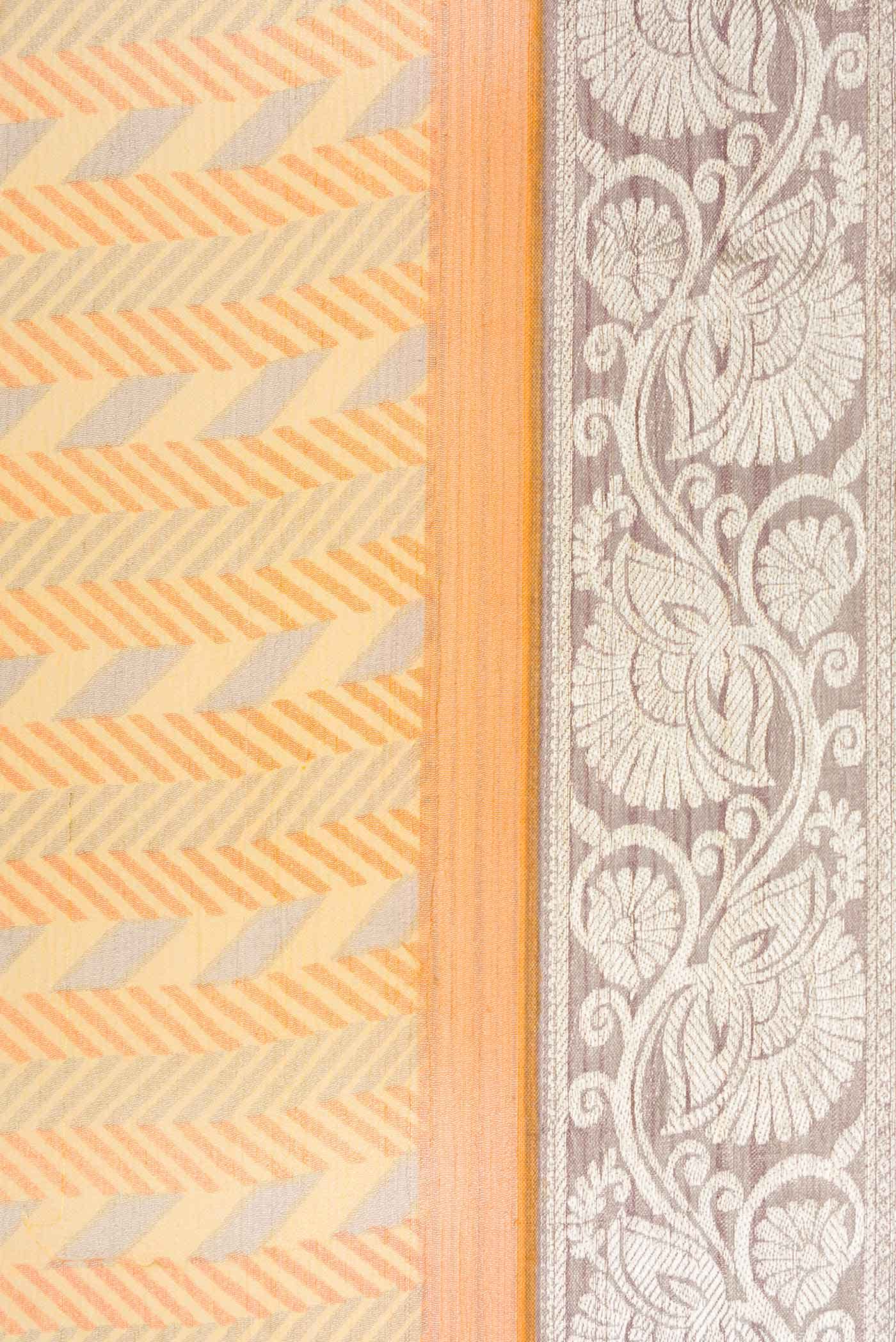 Mustard Dual Tone Mysore Chiffon Saree