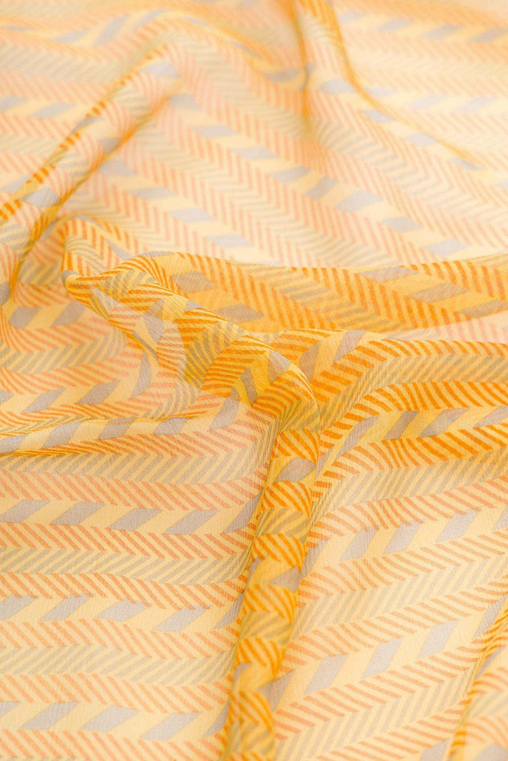 Mustard Dual Tone Mysore Chiffon Saree