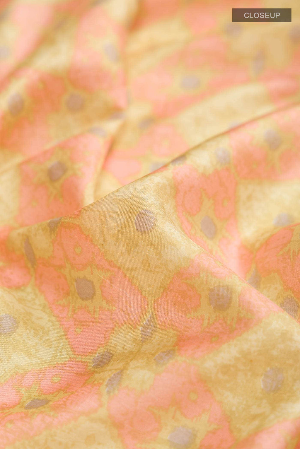 Yellow Printed Silk Saree