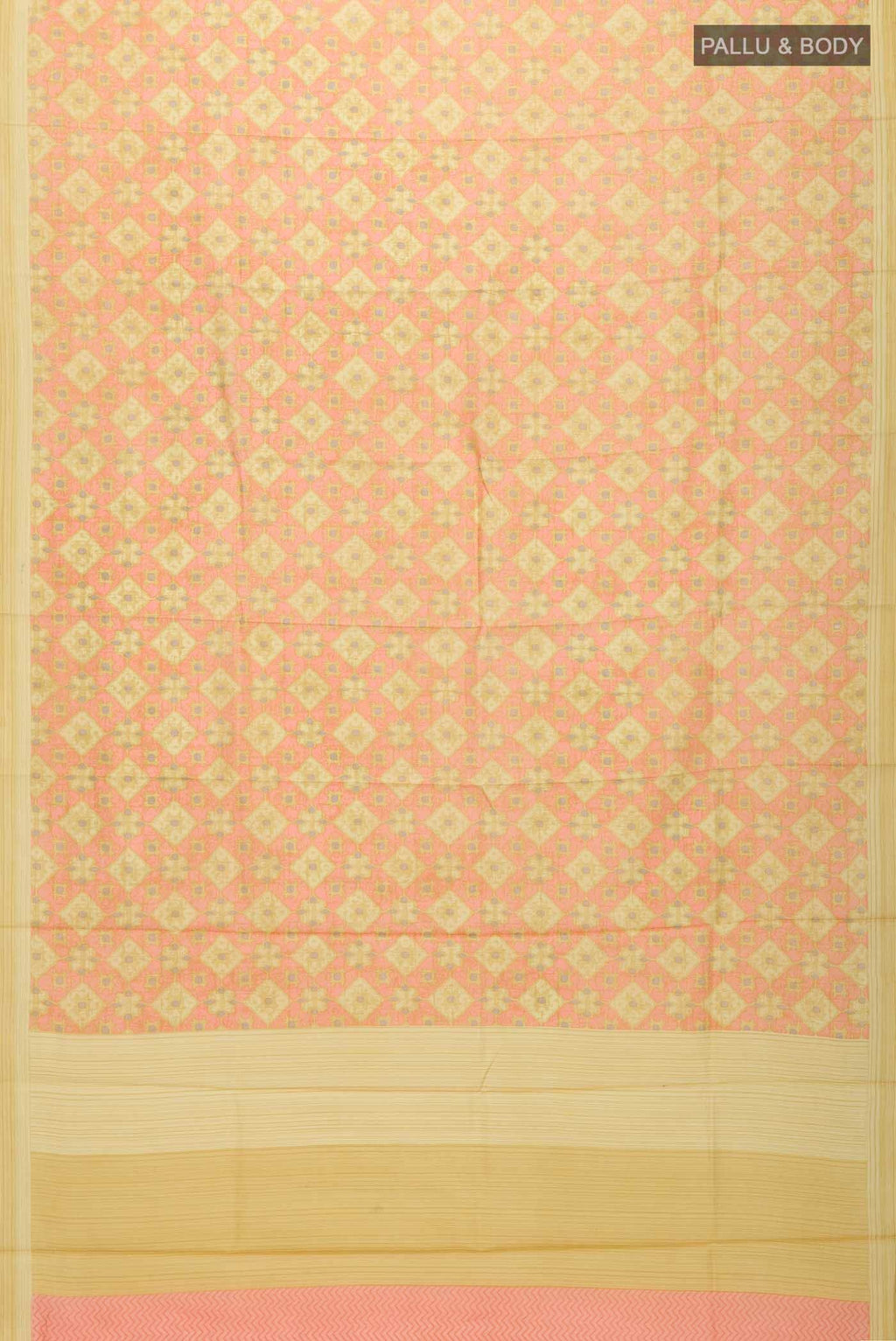 Yellow Printed Silk Saree