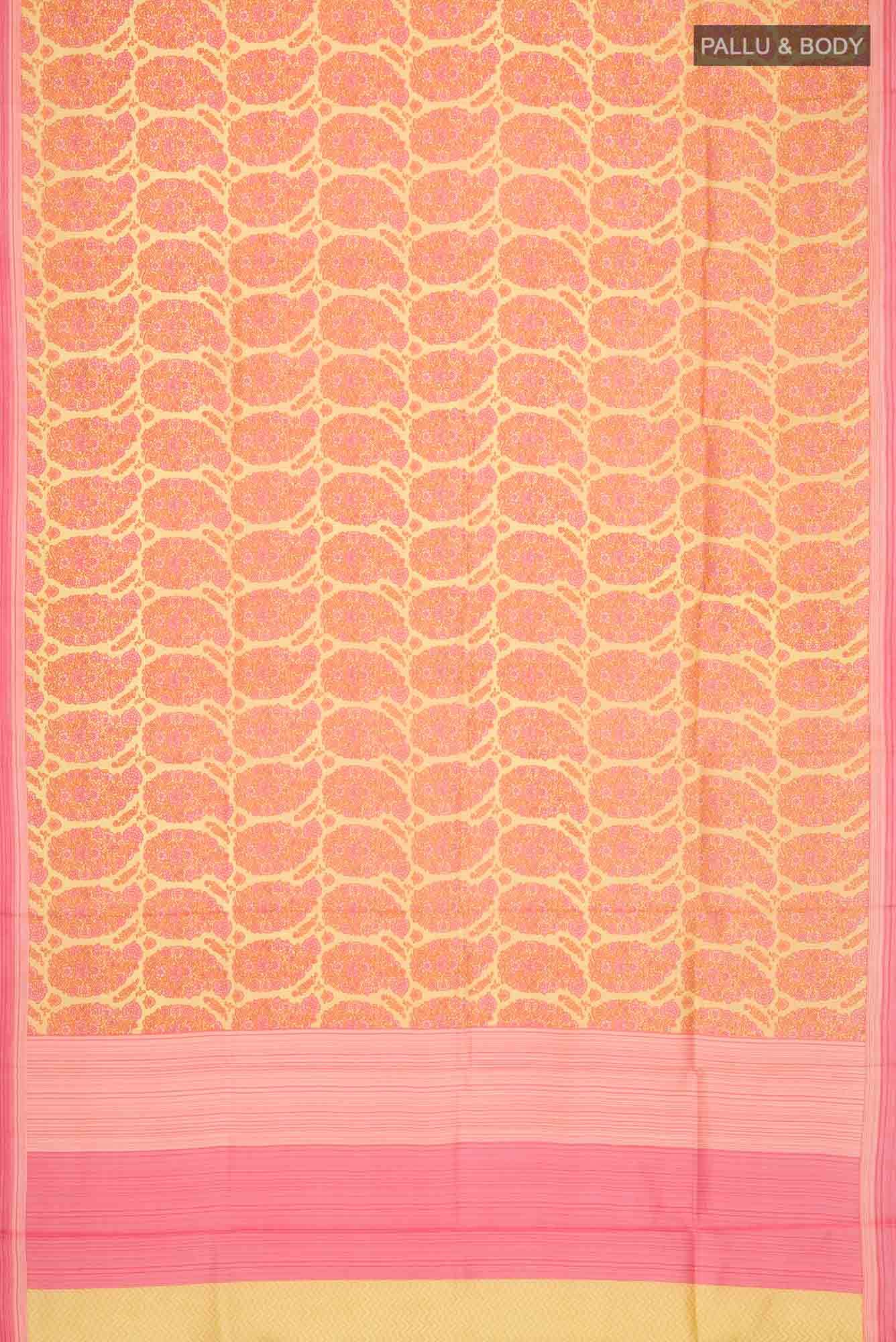 Sandal Printed Silk Saree