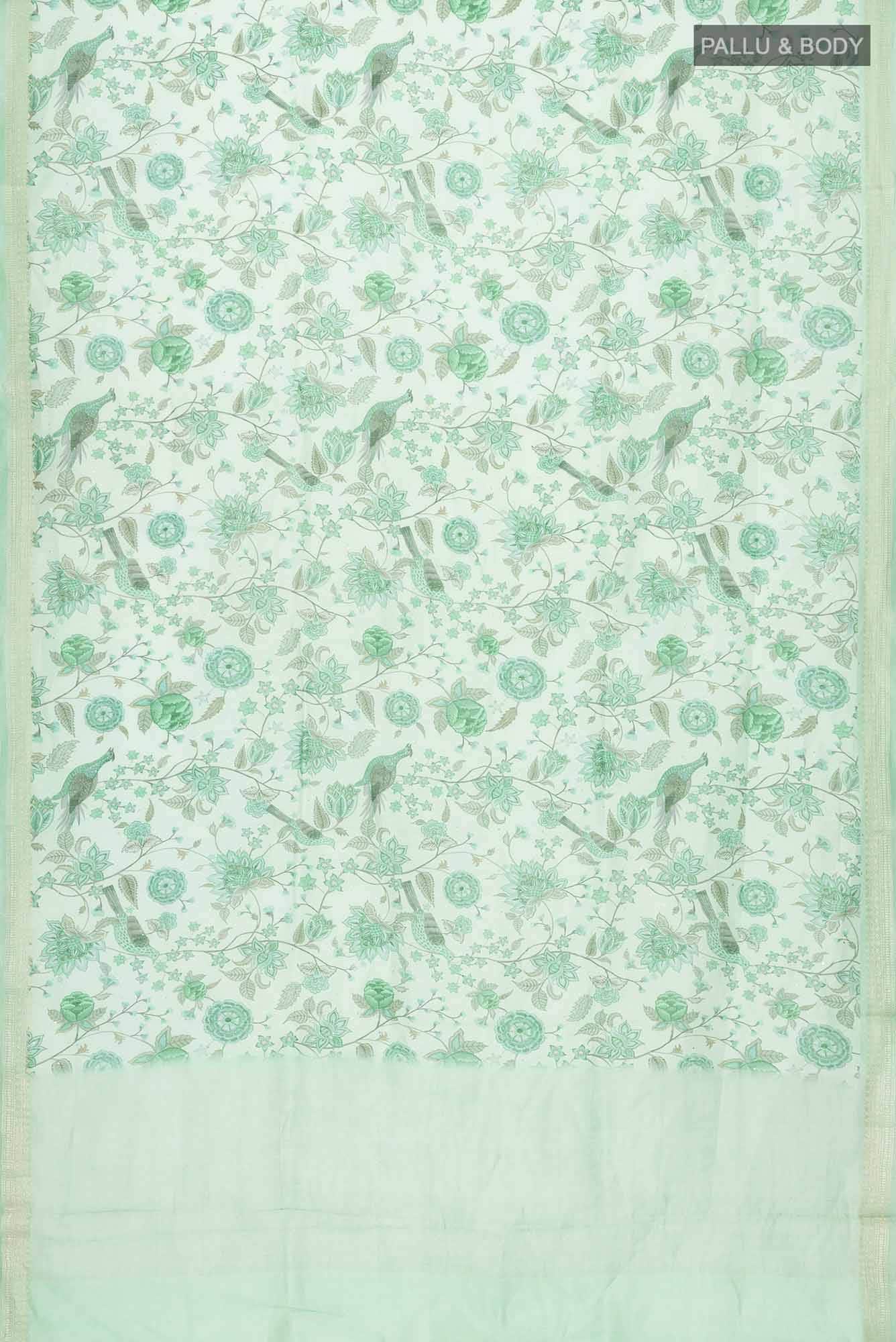 Green Linen Saree