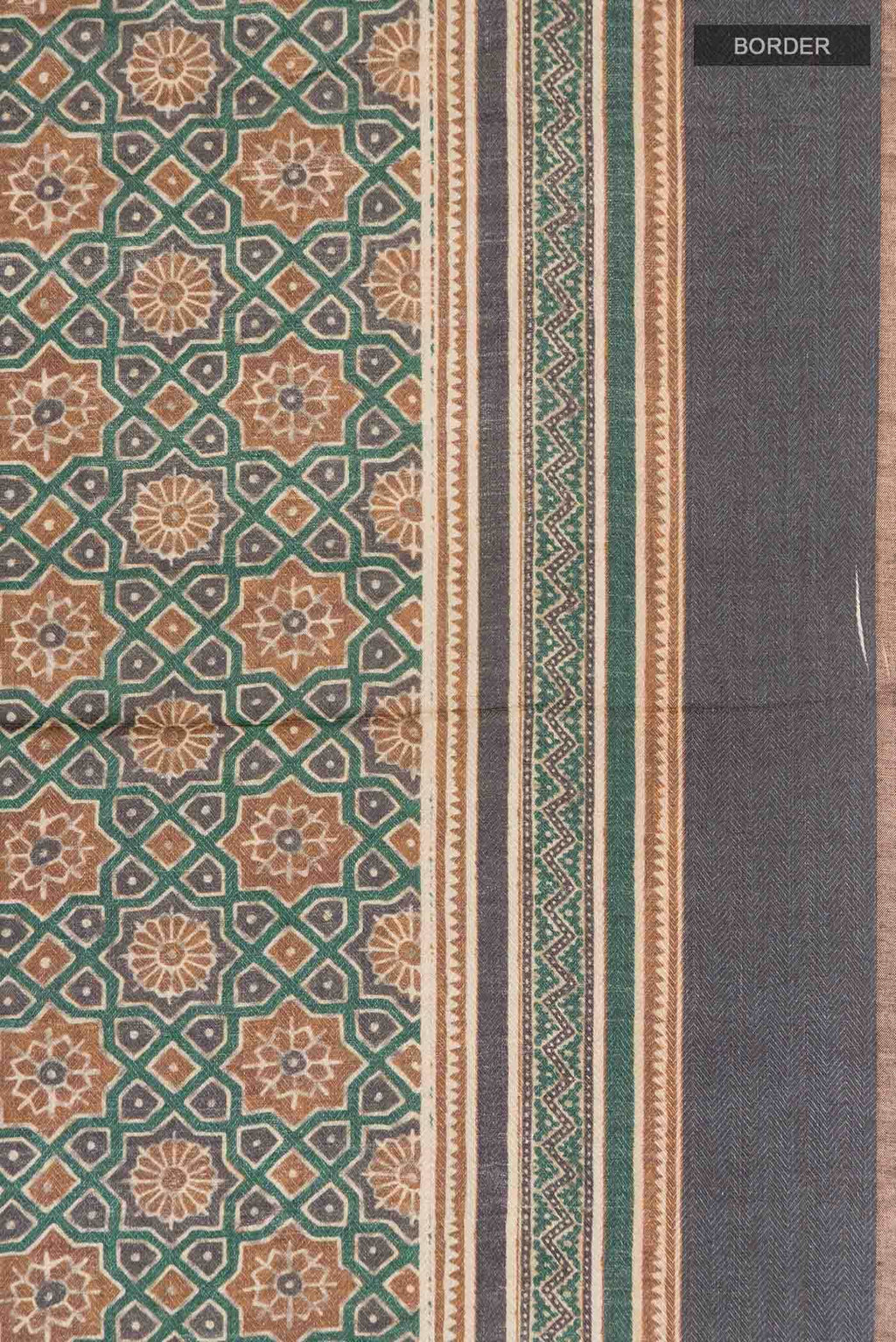 Green Pashmina Silk Saree