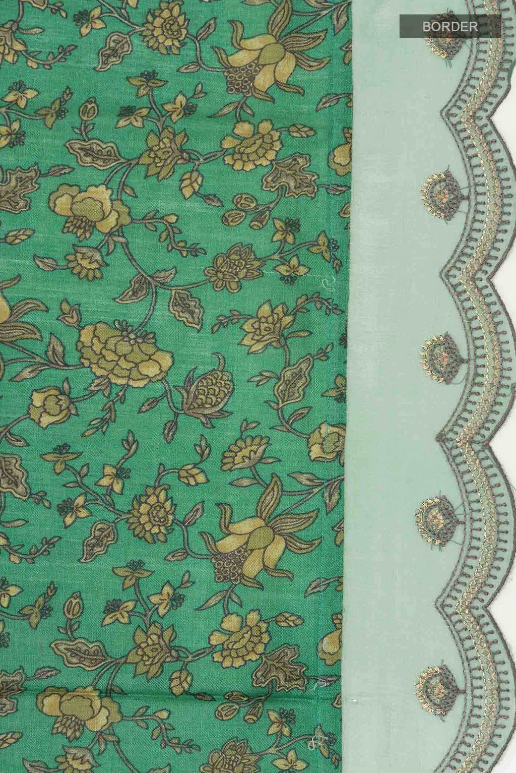 Green Tussar Silk Saree