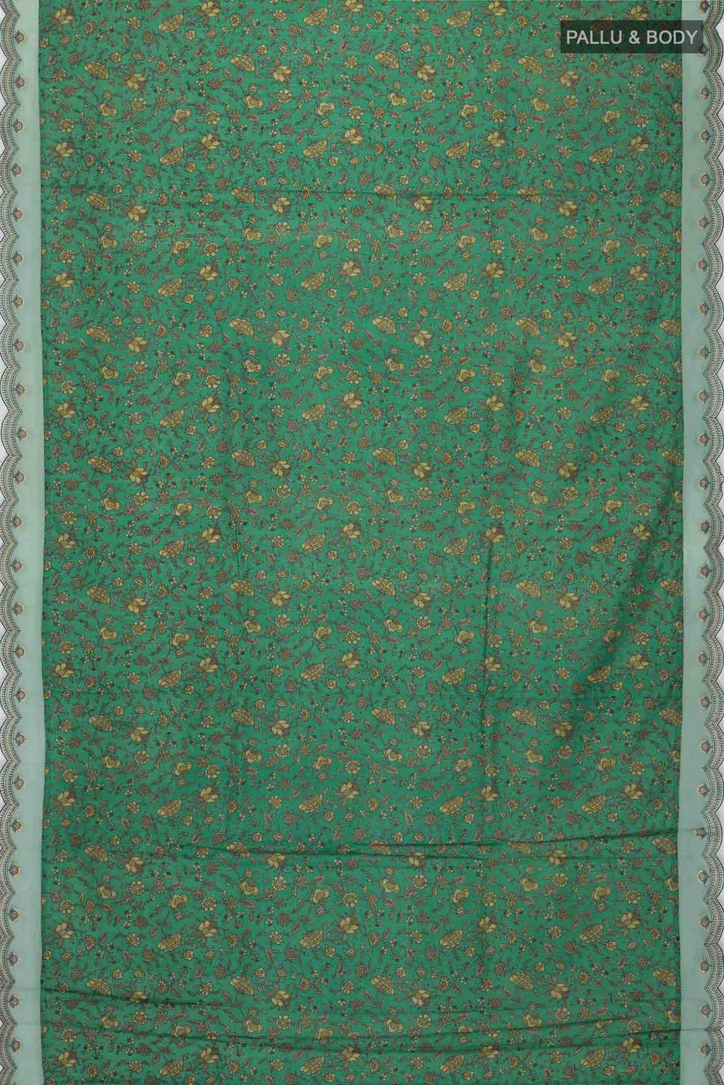 Green Tussar Silk Saree