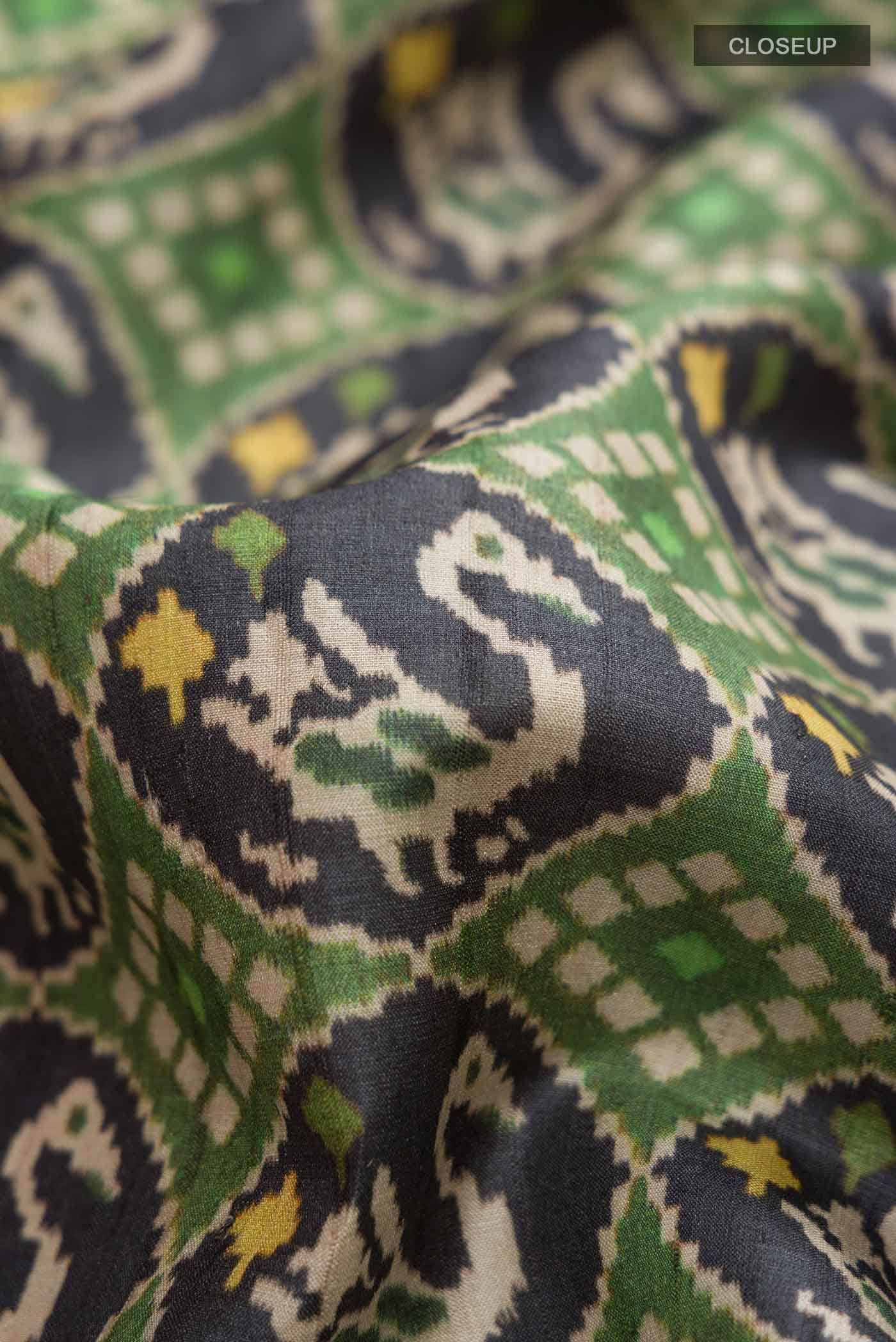 Green Tussar Silk Saree