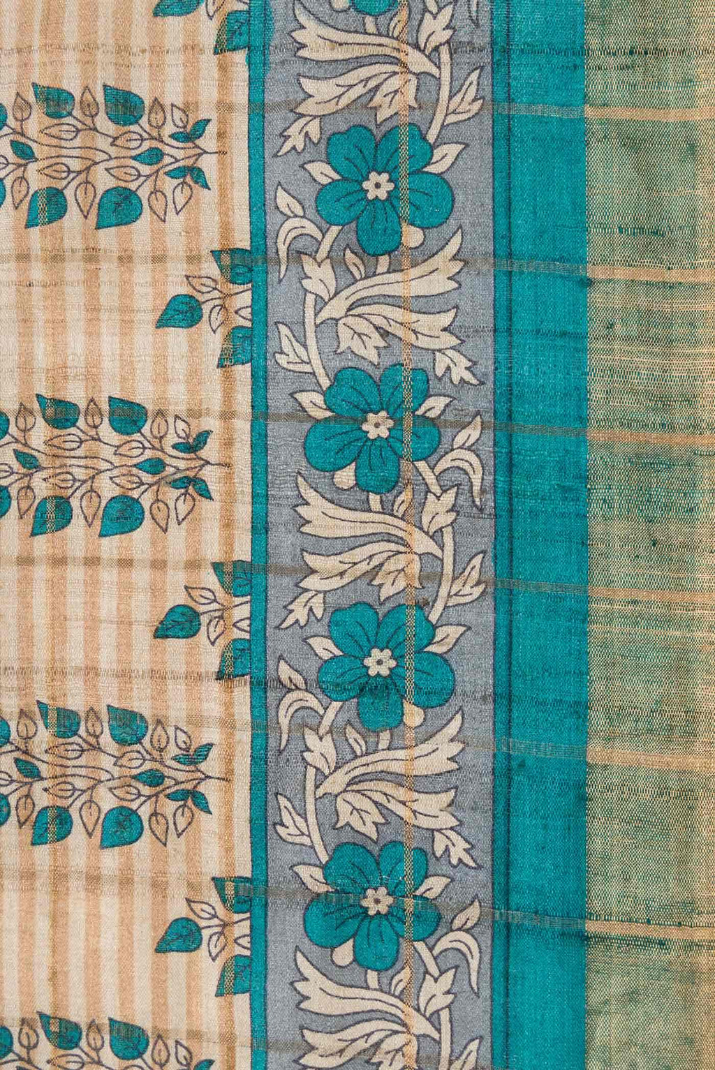 Sandal Tussar Silk Saree