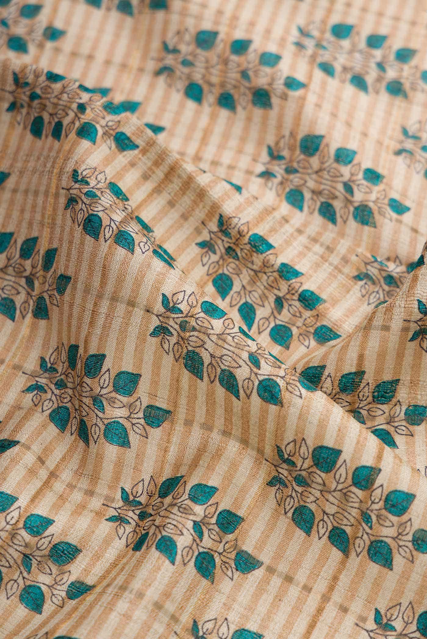 Sandal Tussar Silk Saree