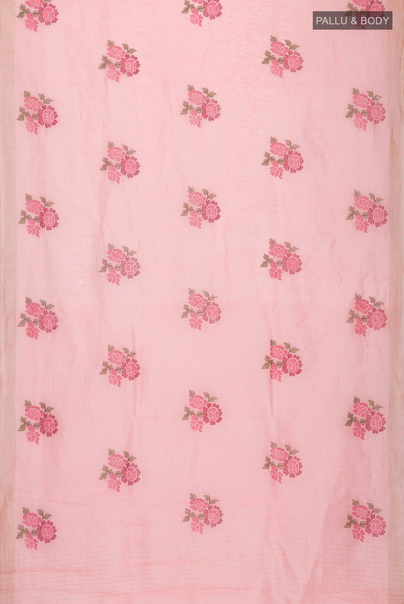 Coral Linen Saree