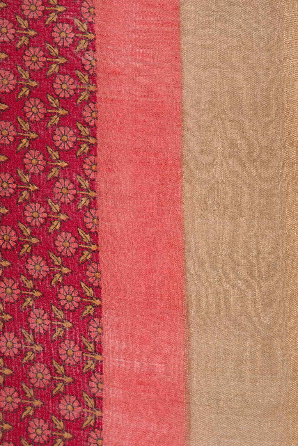 Maroon Tussar Silk Saree