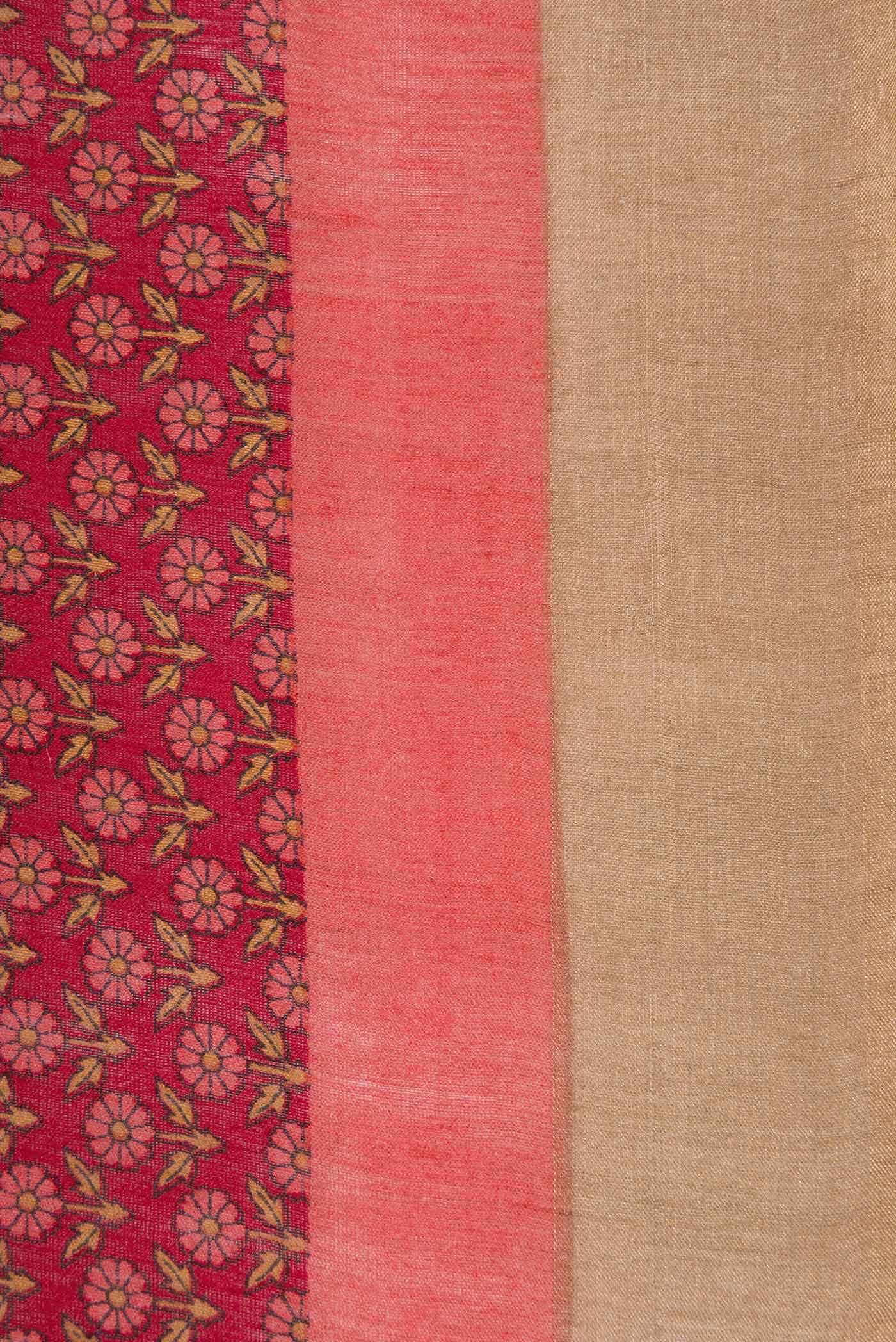 Maroon Tussar Silk Saree
