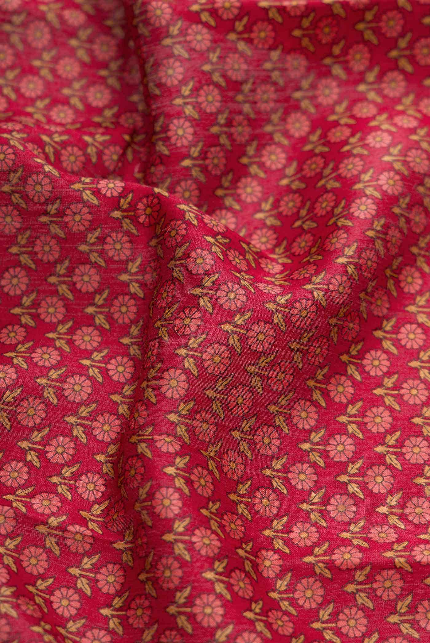 Maroon Tussar Silk Saree